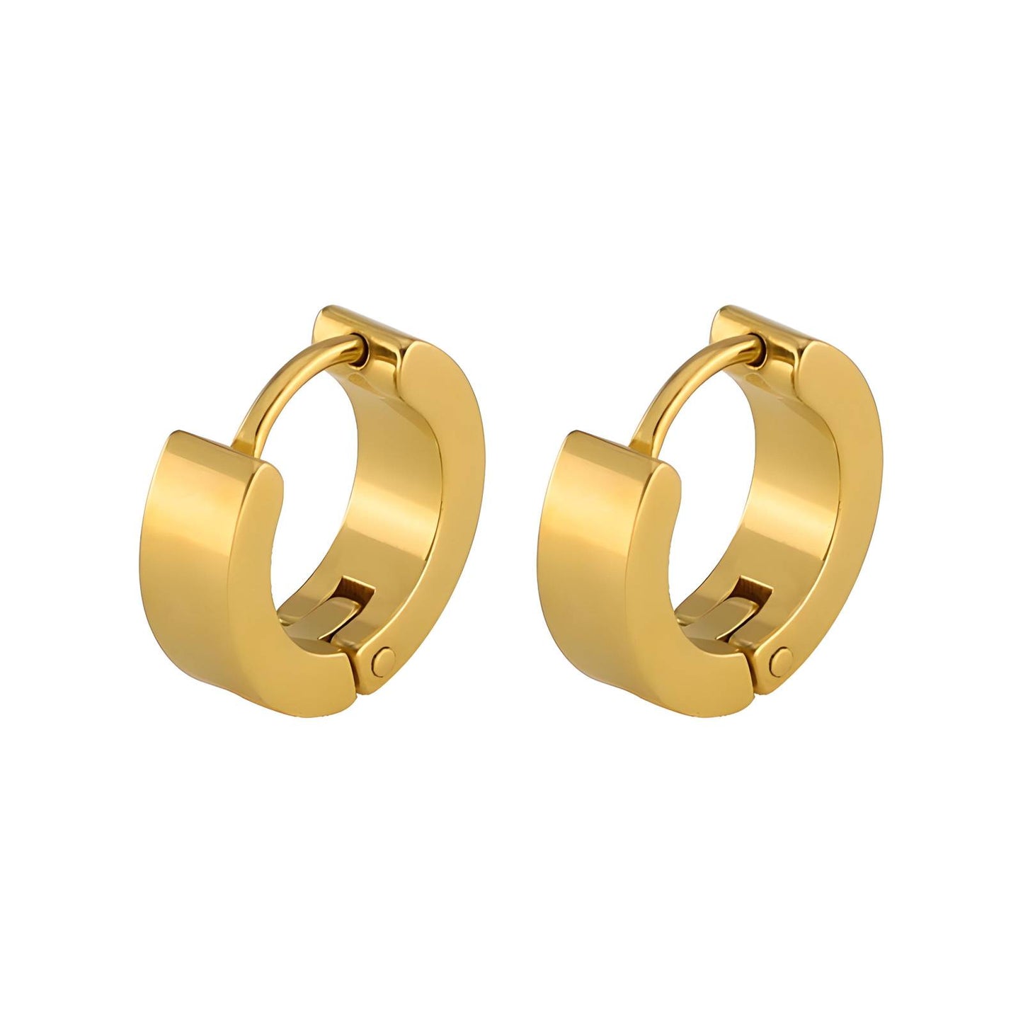 18K Gold Plated Stainless Steel Hoop Earrings, Intensity - The Best Accessory