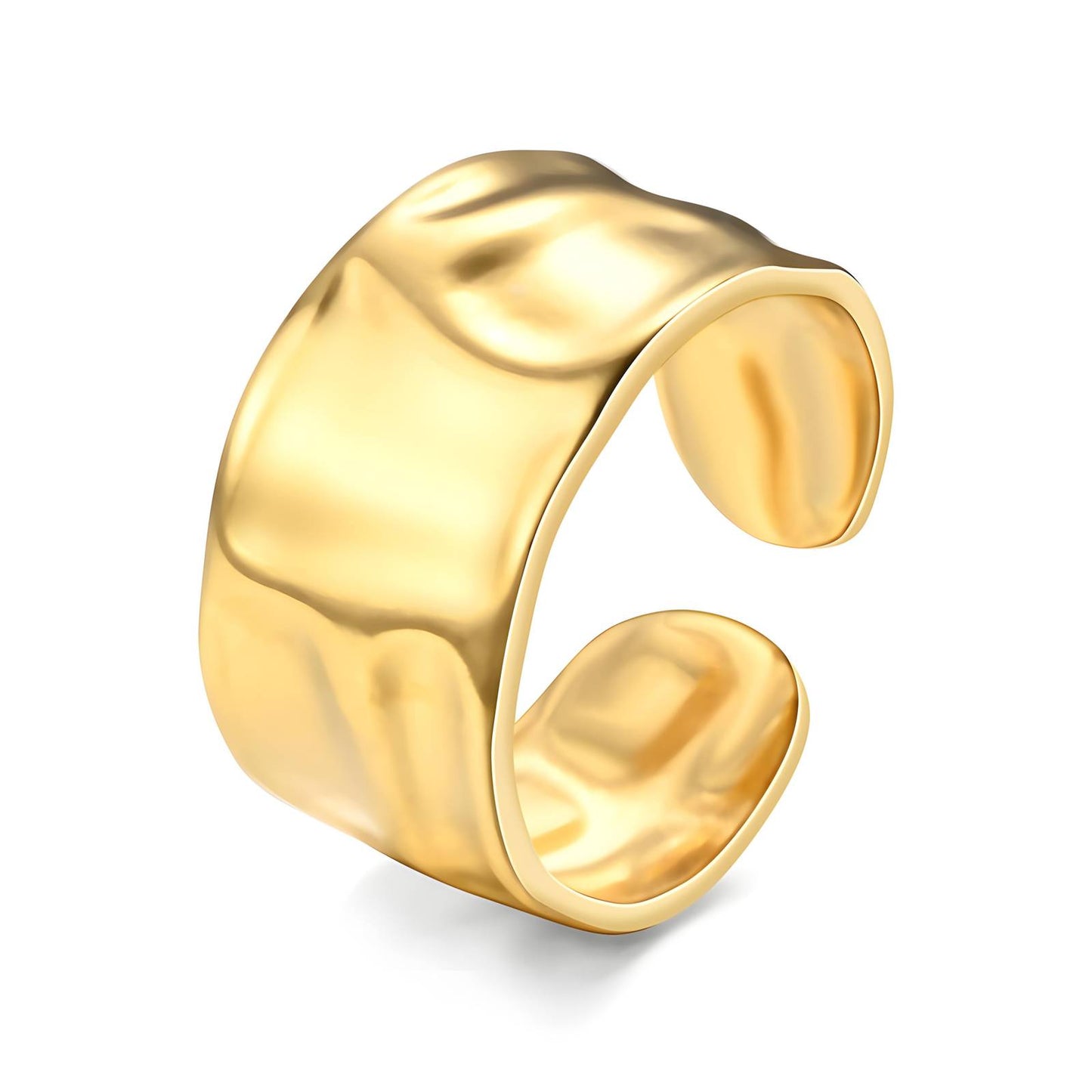 18K gold plated Stainless steel finger ring, Intensity - The Best Accessory