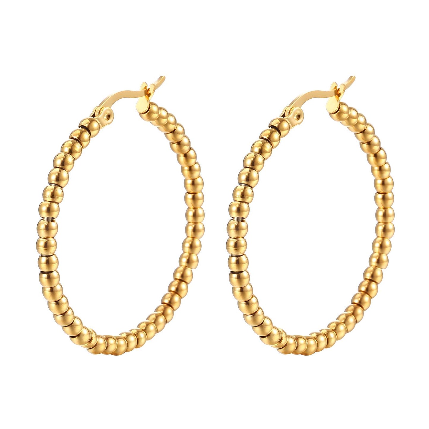 18K Gold Plated Stainless Steel Hoop Earrings, Intensity - The Best Accessory
