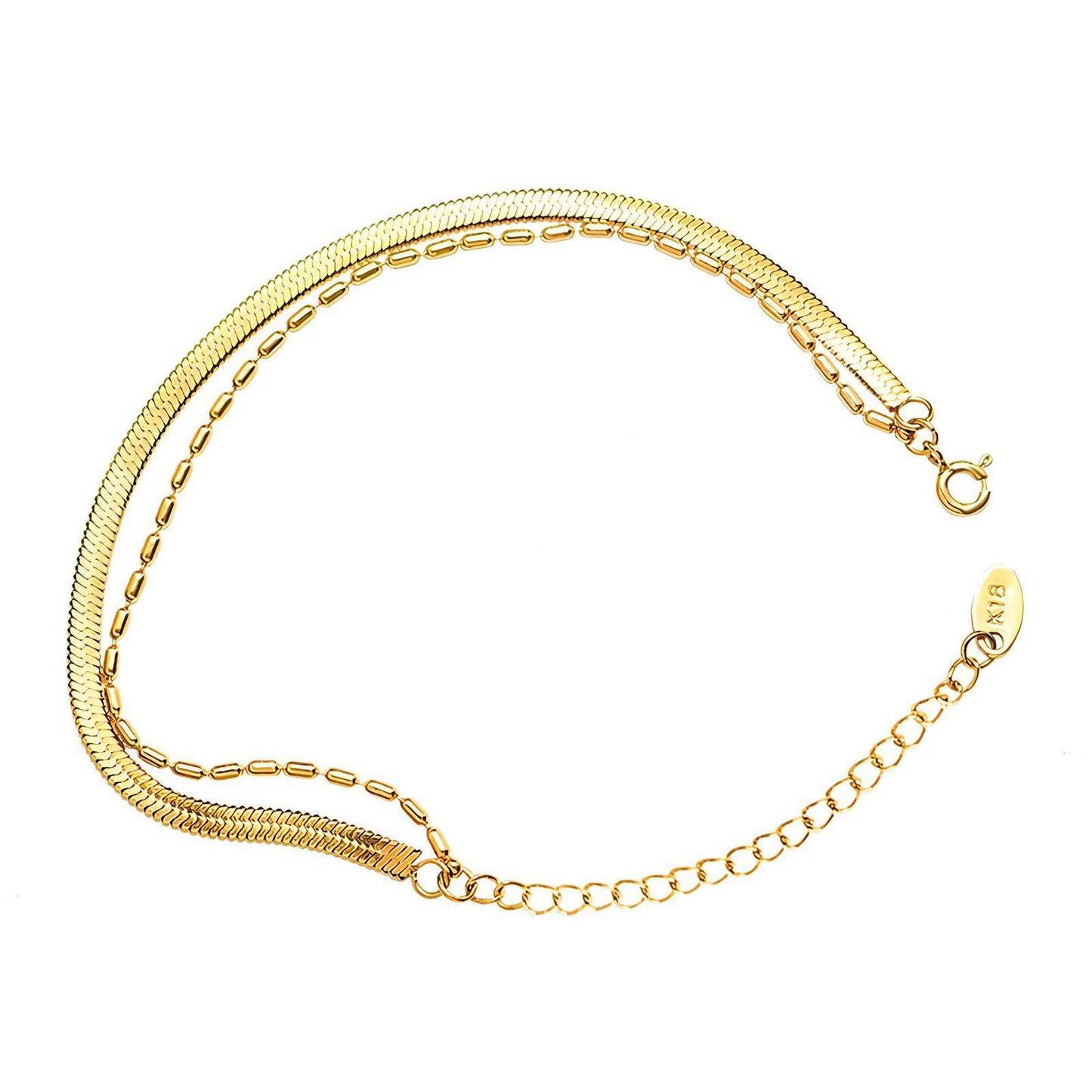 18K gold plated Stainless steel anklet, Intensity - The Best Accessory
