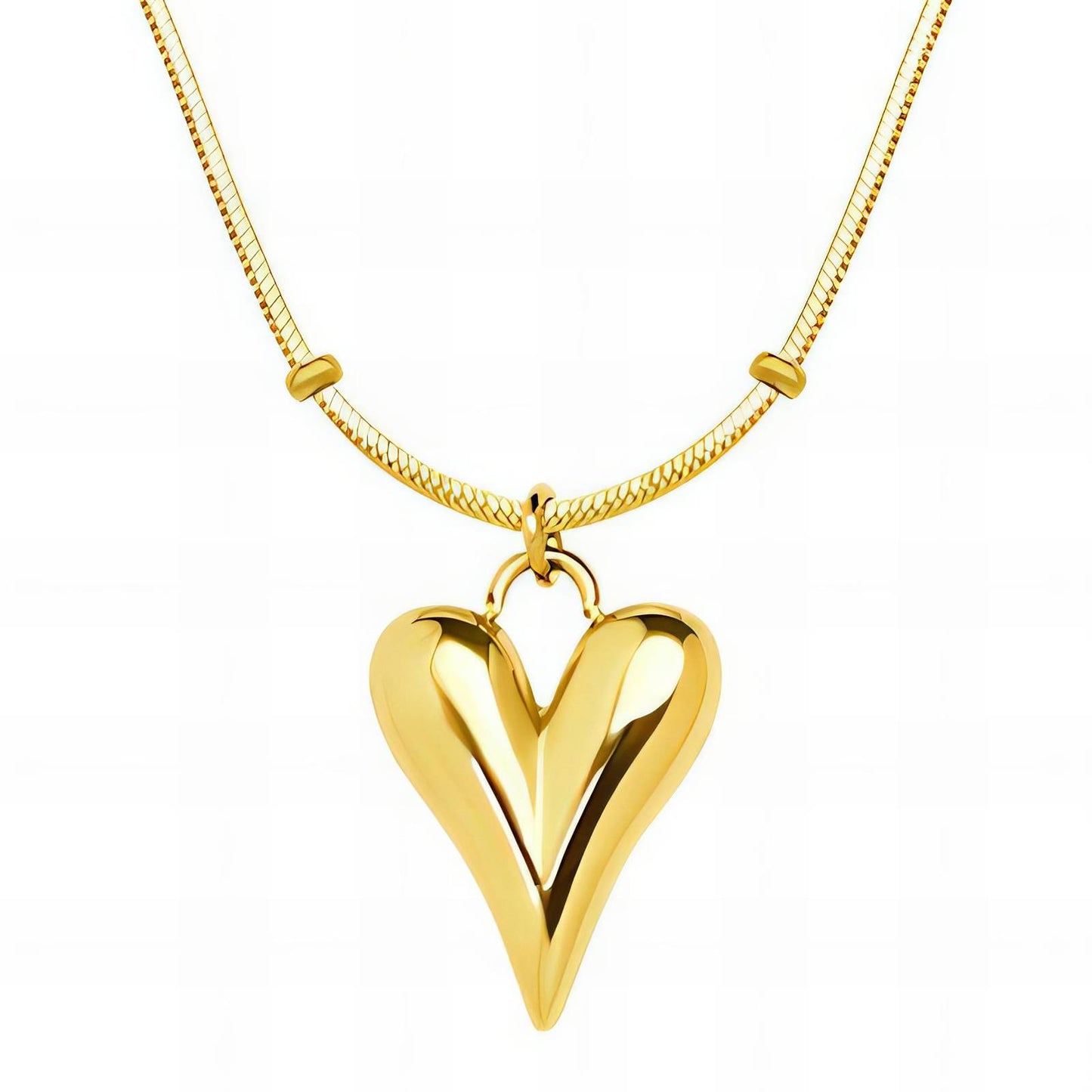 18K gold plated Stainless steel Hearts necklace, Intensity - The Best Accessory