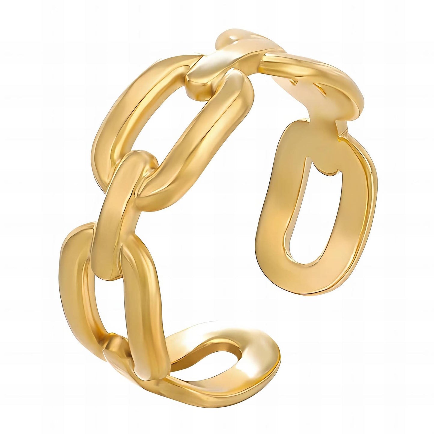 18K gold plated Stainless steel finger ring, Intensity - The Best Accessory