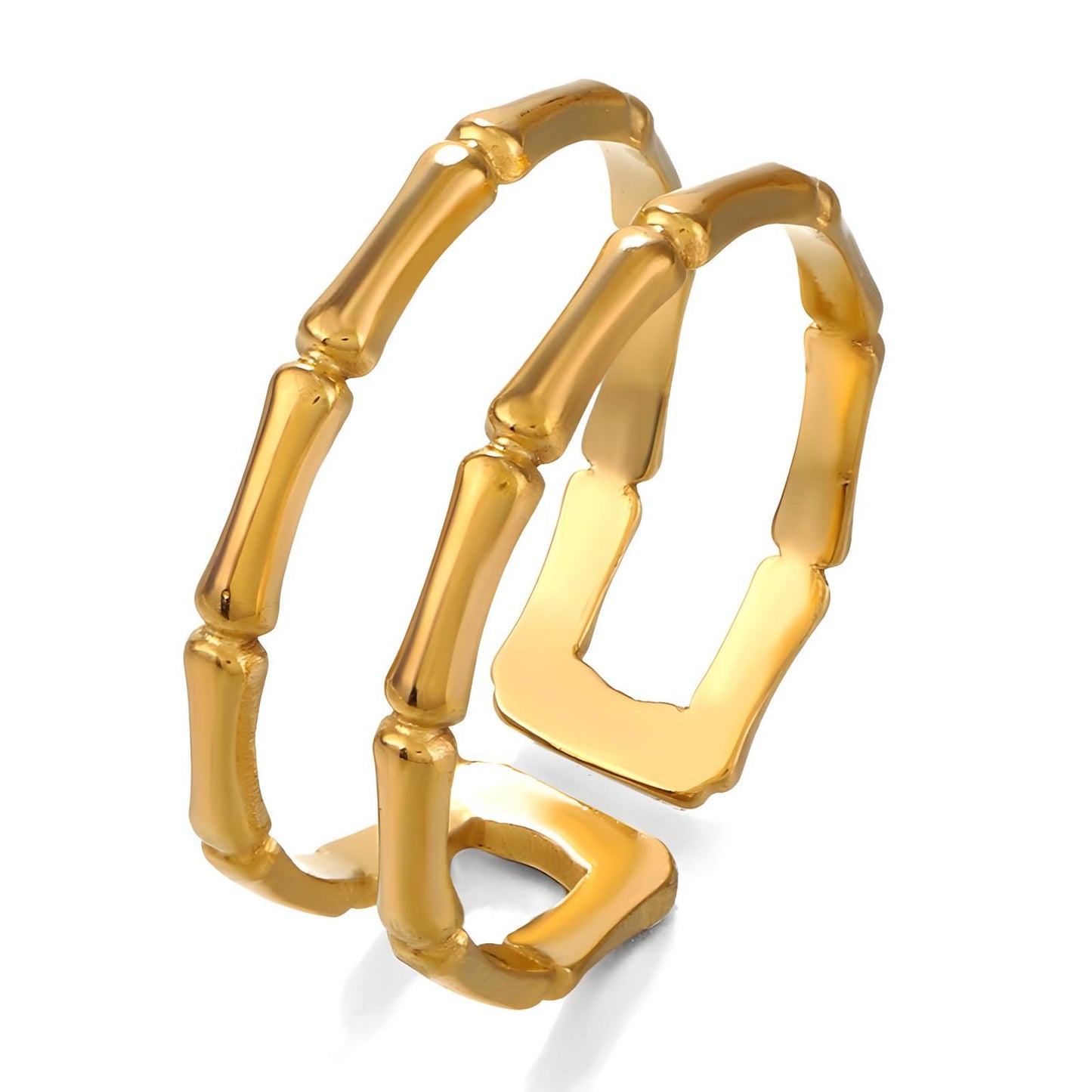 18K gold plated Stainless steel finger ring, Intensity - The Best Accessory