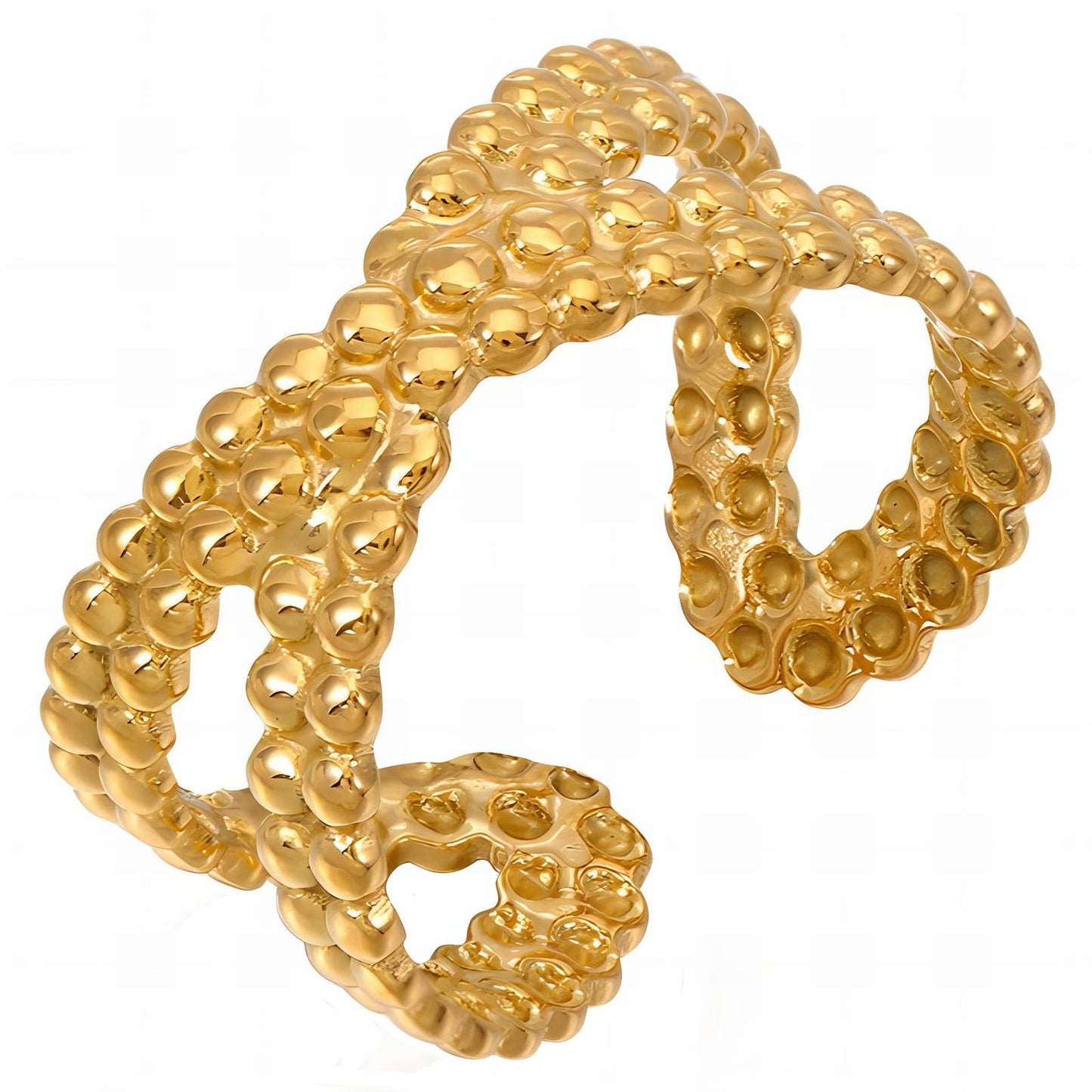 18K gold plated Stainless steel finger ring, Intensity - The Best Accessory