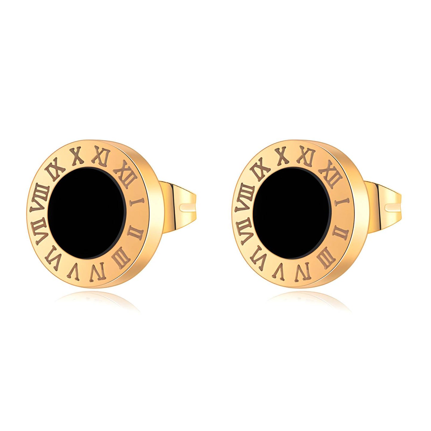 18K Gold Plated Stainless Steel Stud Earrings, Intensity - The Best Accessory