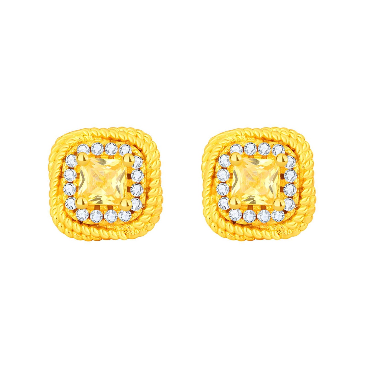 18K Gold Plated Stainless Steel Stud Earrings, Intensity - The Best Accessory
