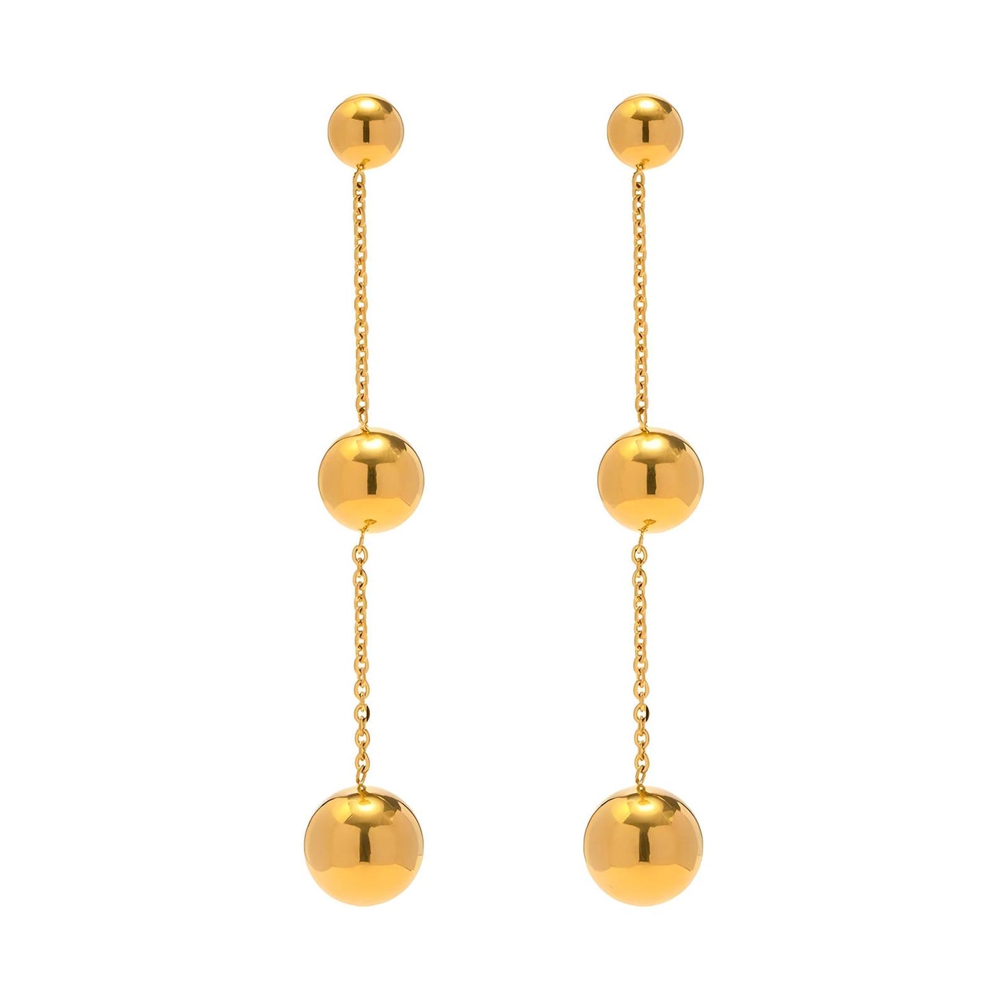 18K Gold Plated Stainless Steel Drop Earrings, Intensity - The Best Accessory