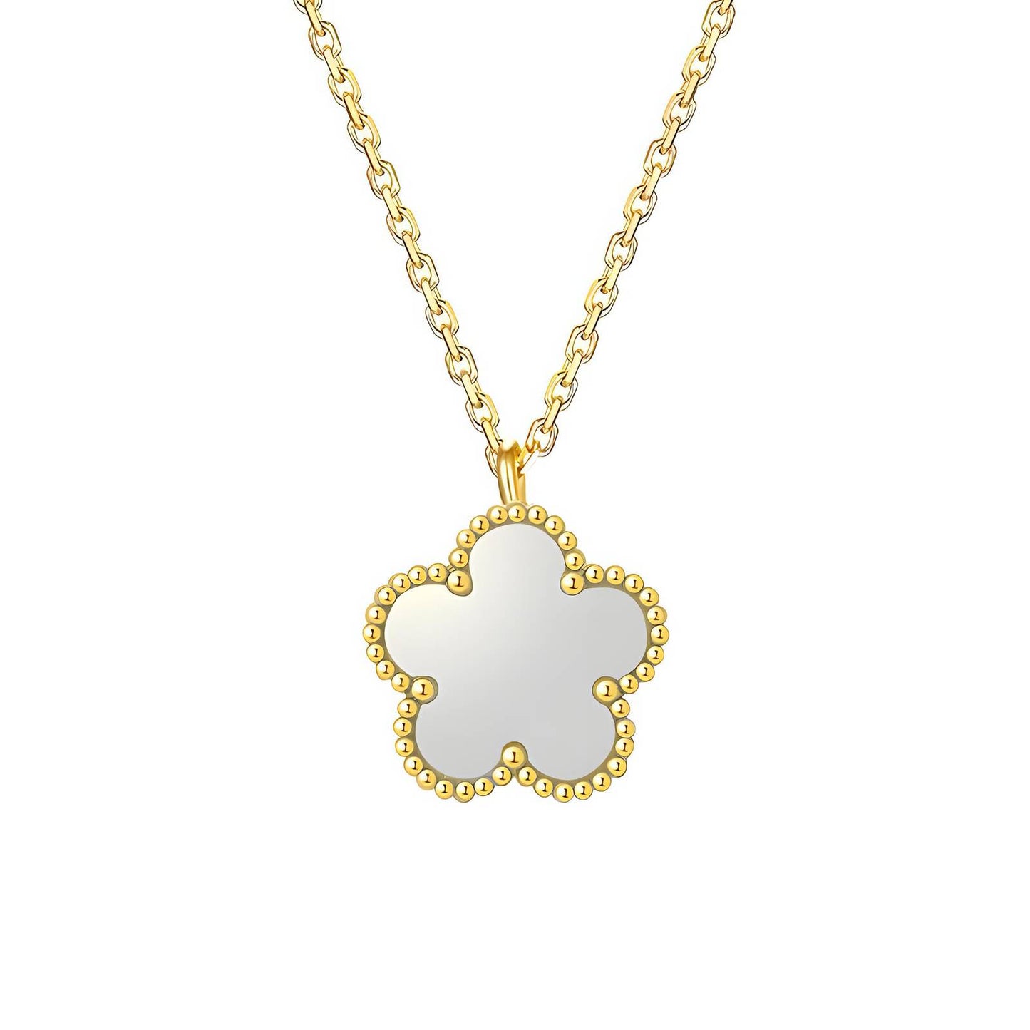 18K gold plated Stainless steel Flower necklace, Intensity - The Best Accessory
