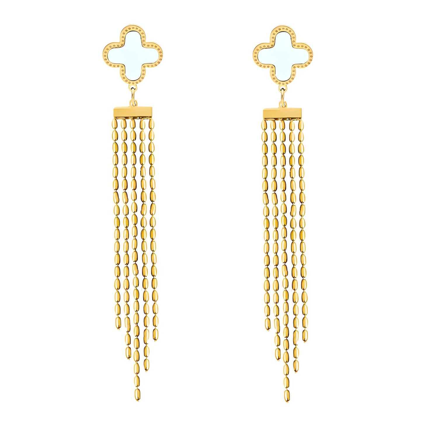 18K Gold Plated Stainless Steel Drop Earrings, Intensity - The Best Accessory