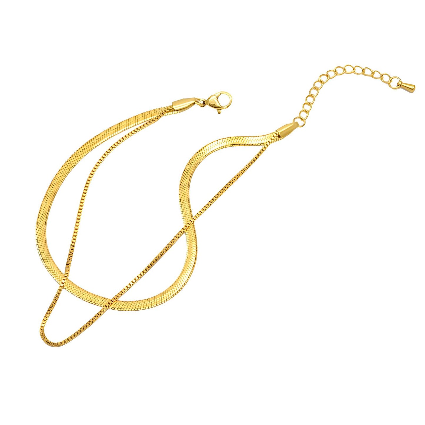 18K gold plated Stainless steel anklet, Intensity - The Best Accessory