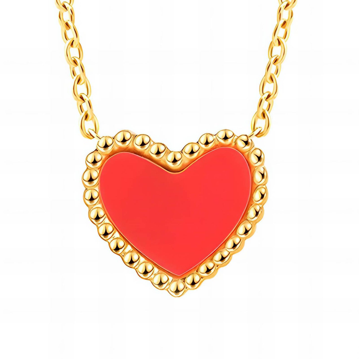 18K gold plated Stainless steel Hearts necklace, Intensity - The Best Accessory