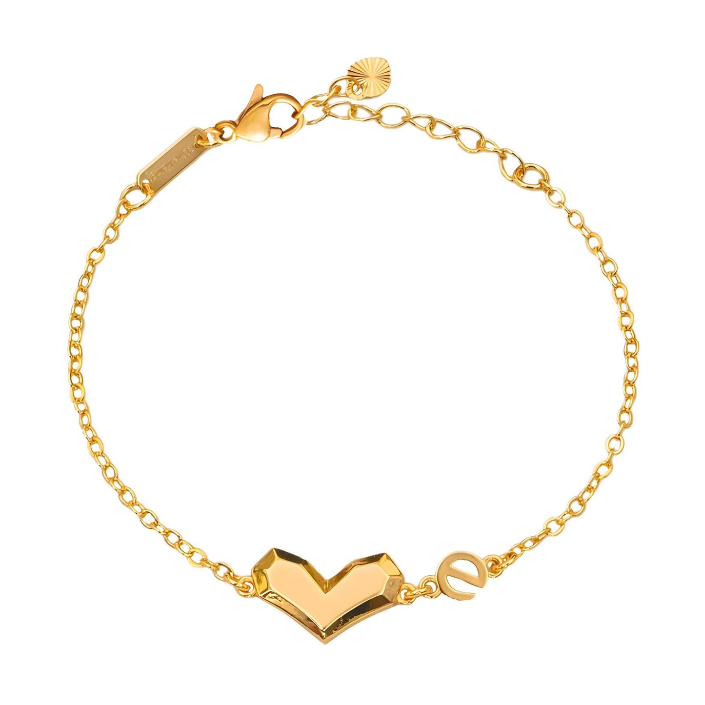 18K gold plated Stainless steel Hearts bracelet, Intensity - The Best Accessory