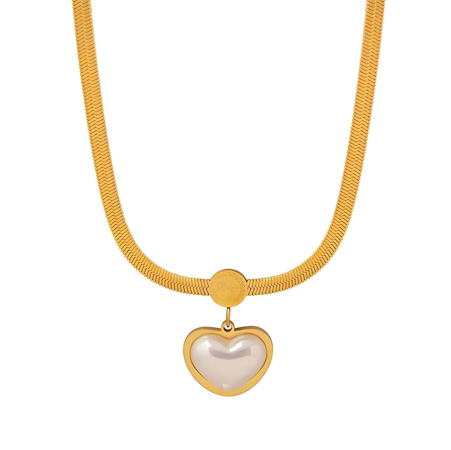 18K gold plated Stainless steel Heart necklace, Intensity - The Best Accessory