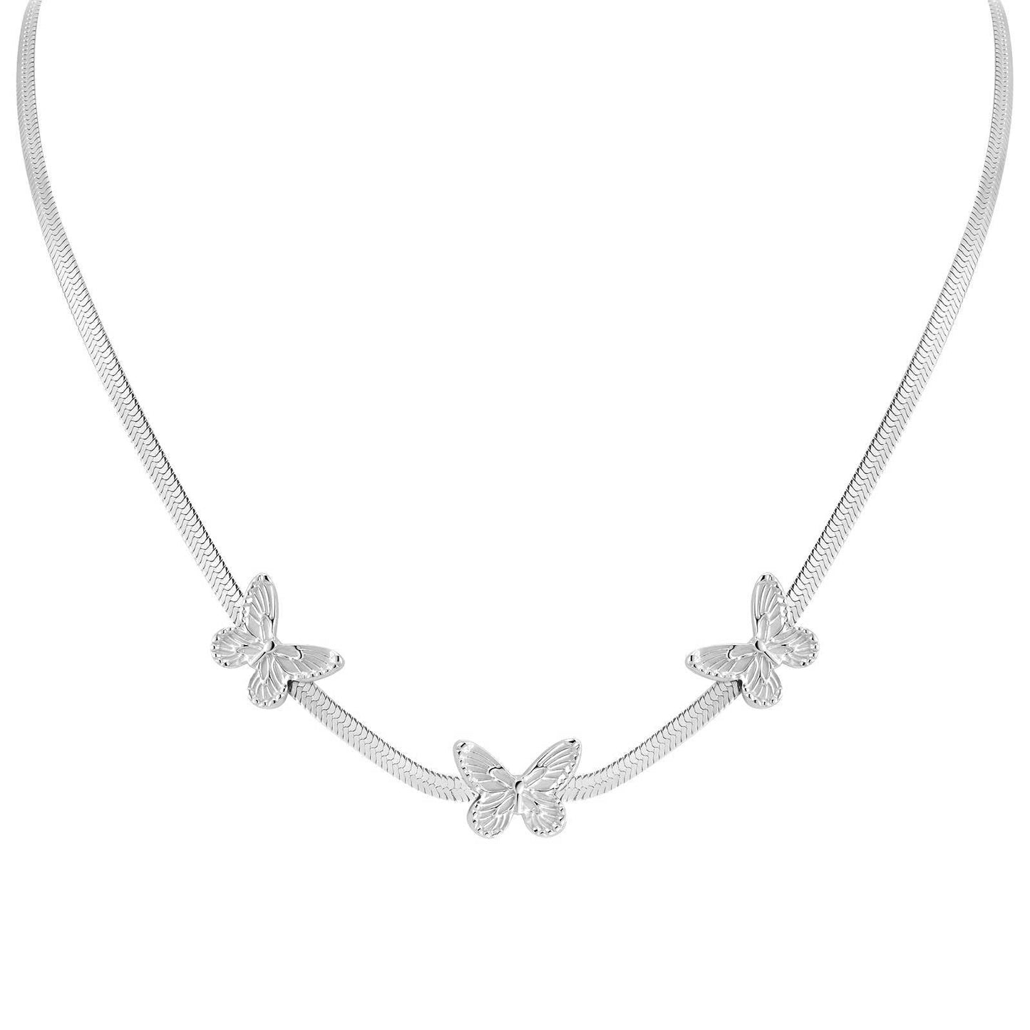 Stainless steel Butterflies necklace, Intensity - The Best Accessory
