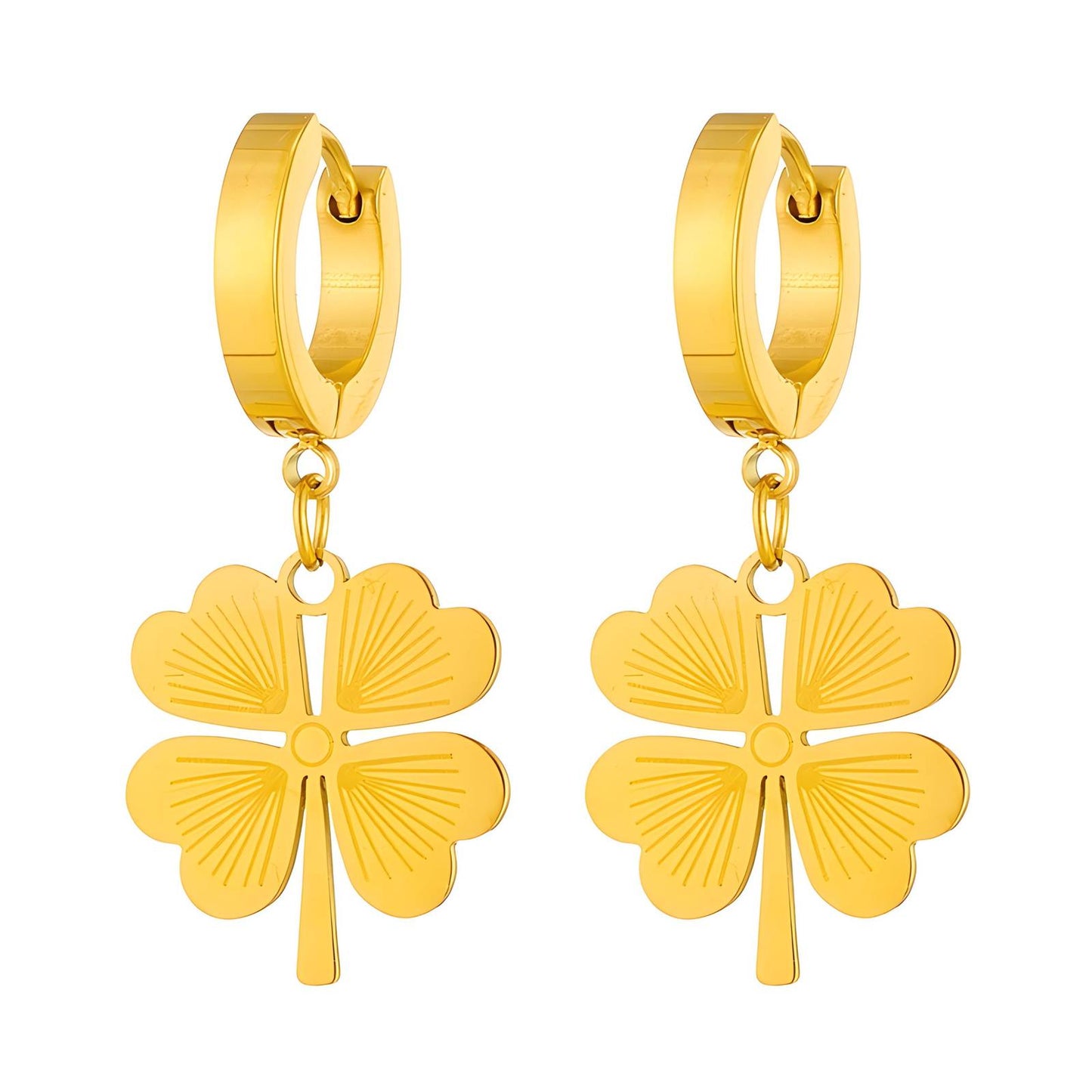 18K Gold Plated Stainless Steel Drop Earrings, Intensity - The Best Accessory