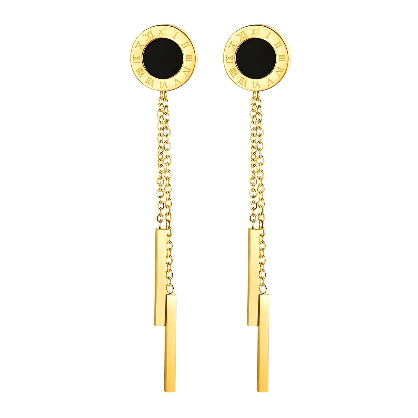 18K Gold Plated Stainless Steel Drop Earrings, Intensity - The Best Accessory