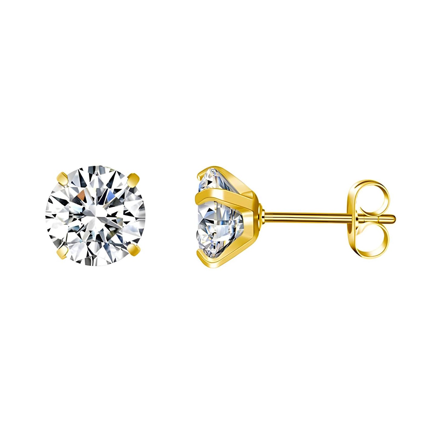 18K Gold Plated Stainless Steel Stud Earrings, Intensity - The Best Accessory