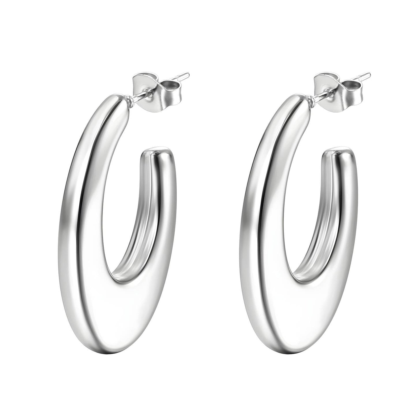 18K Gold Plated Stainless Steel Hoop Earrings, Intensity - The Best Accessory