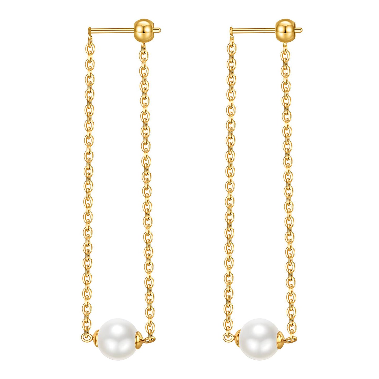 18K Gold Plated Stainless Steel Drop Earrings, Intensity - The Best Accessory