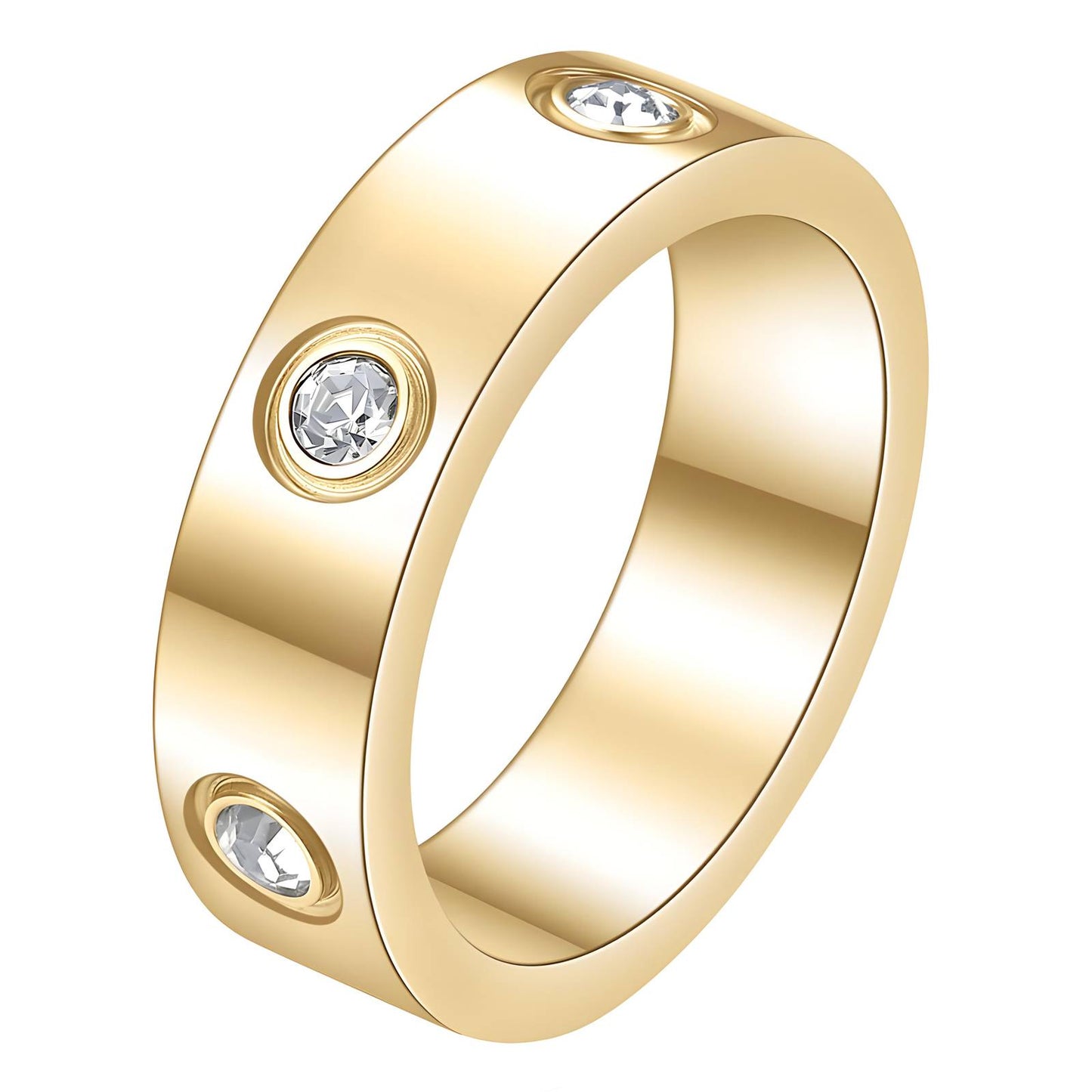 18K gold plated Stainless steel finger ring, Intensity - The Best Accessory