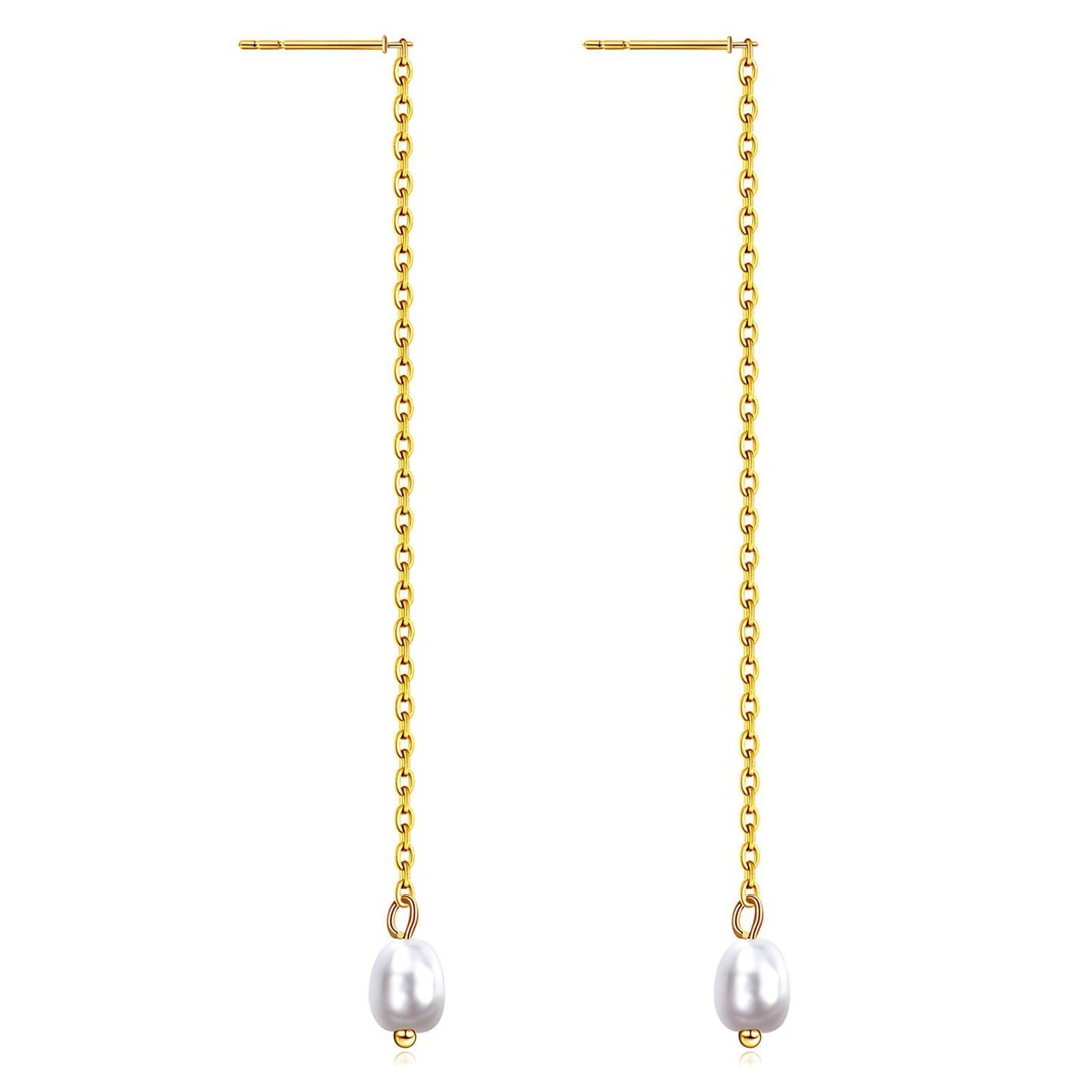18K Gold Plated Stainless Steel Drop Earrings, Intensity - The Best Accessory