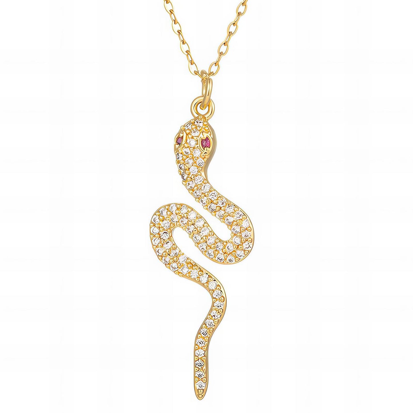 18K gold plated Stainless steel Snake necklace, Intensity - The Best Accessory