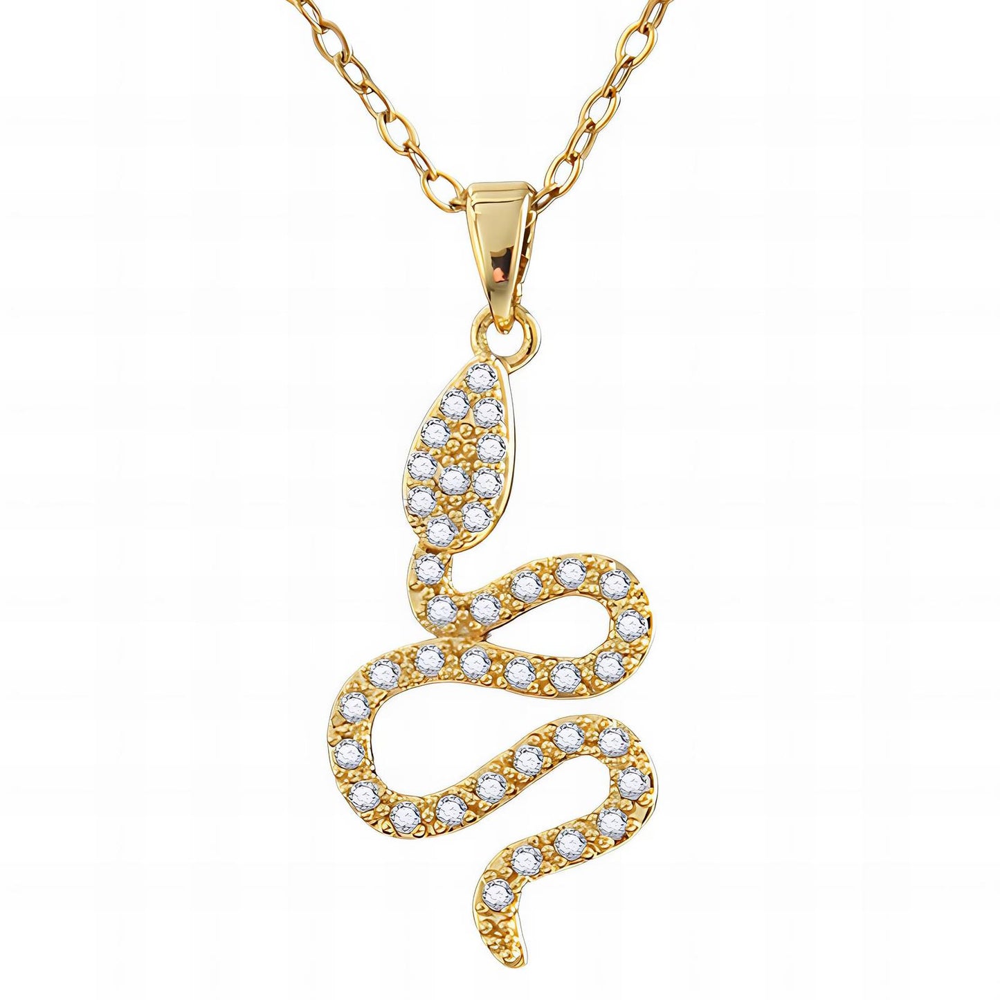 18K gold plated Stainless steel Snake necklace, Intensity - The Best Accessory