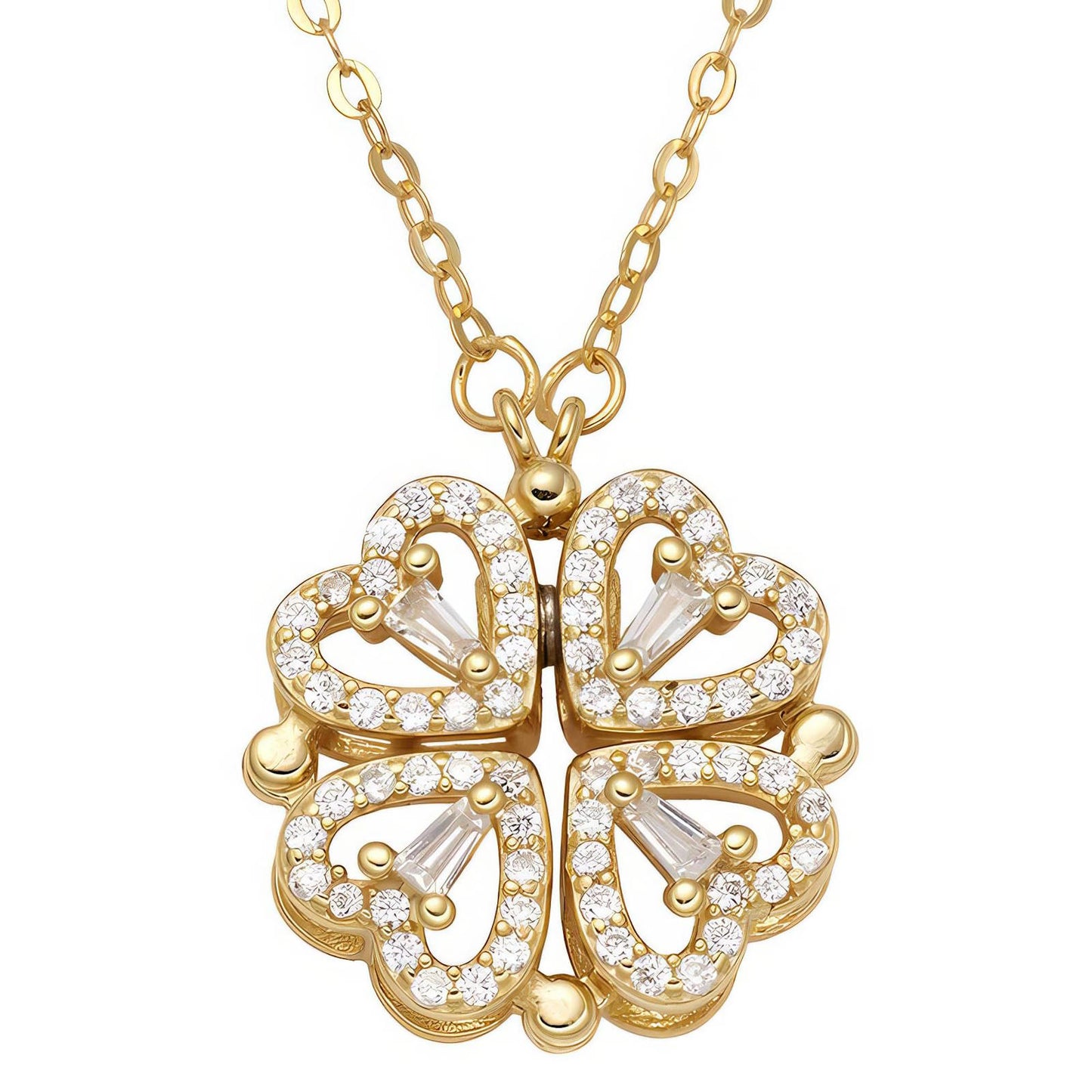 18K gold plated Stainless steel Flower necklace, Intensity - The Best Accessory