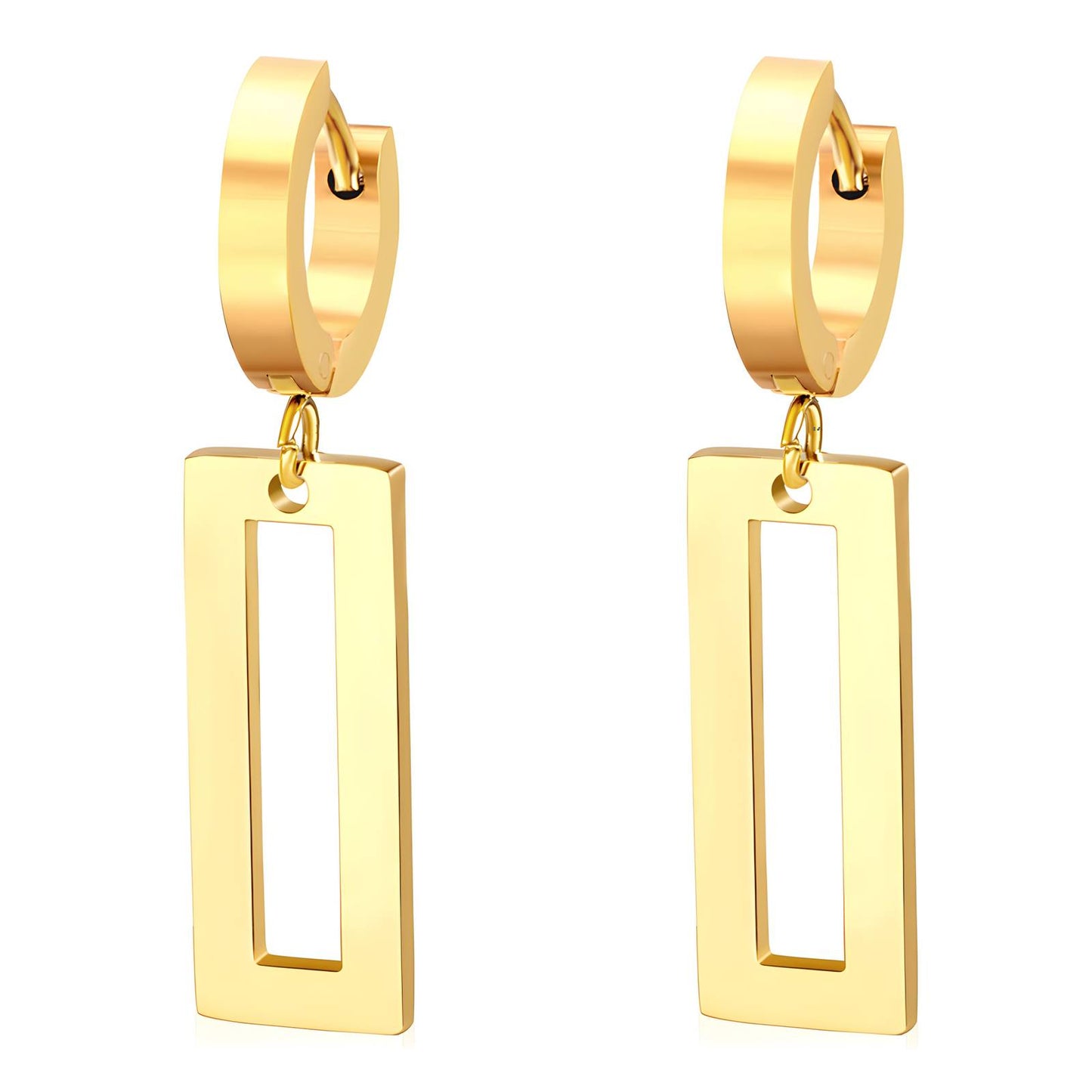 18K Gold Plated Stainless Steel Drop Earrings, Intensity - The Best Accessory