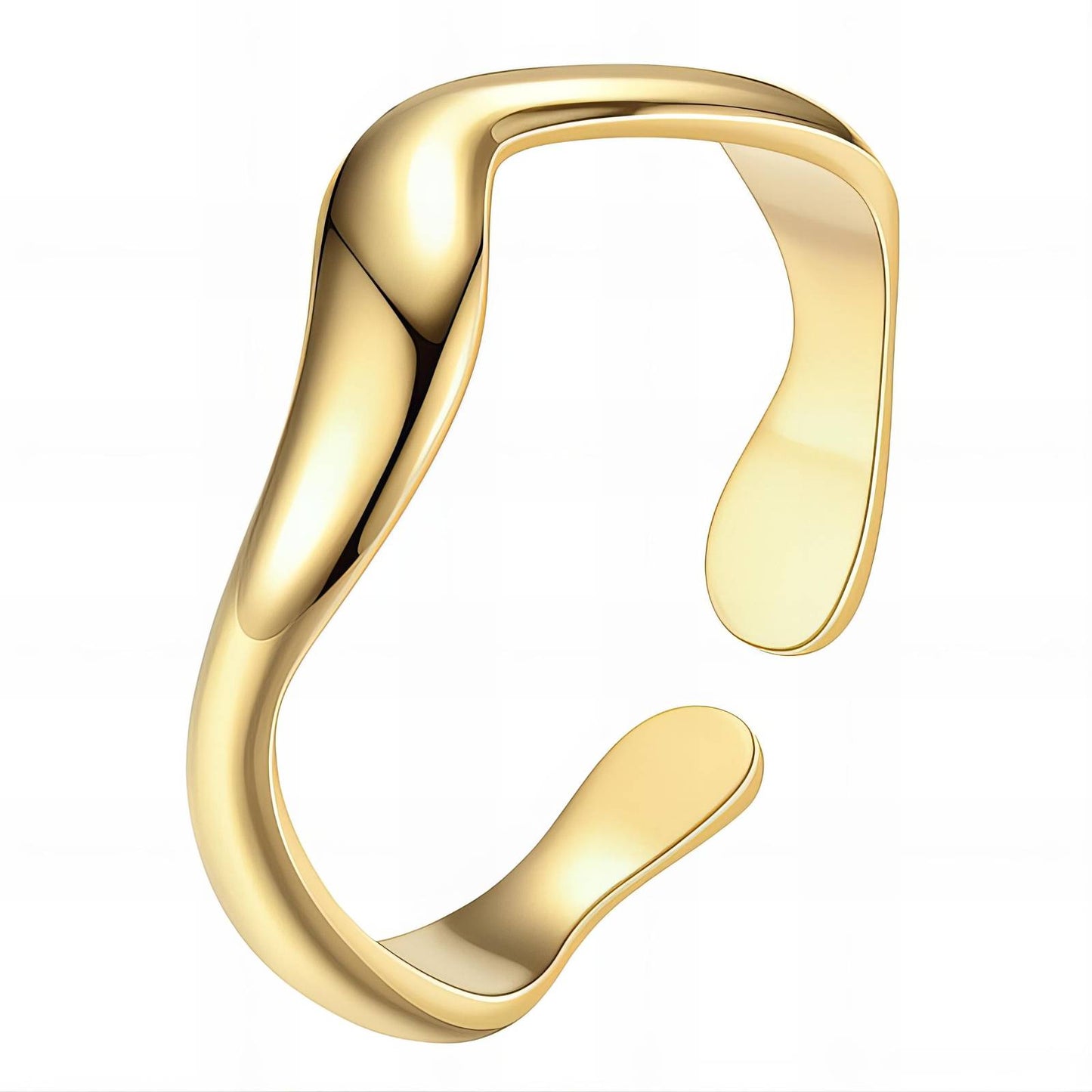 18K gold plated Stainless steel finger ring, Intensity - The Best Accessory