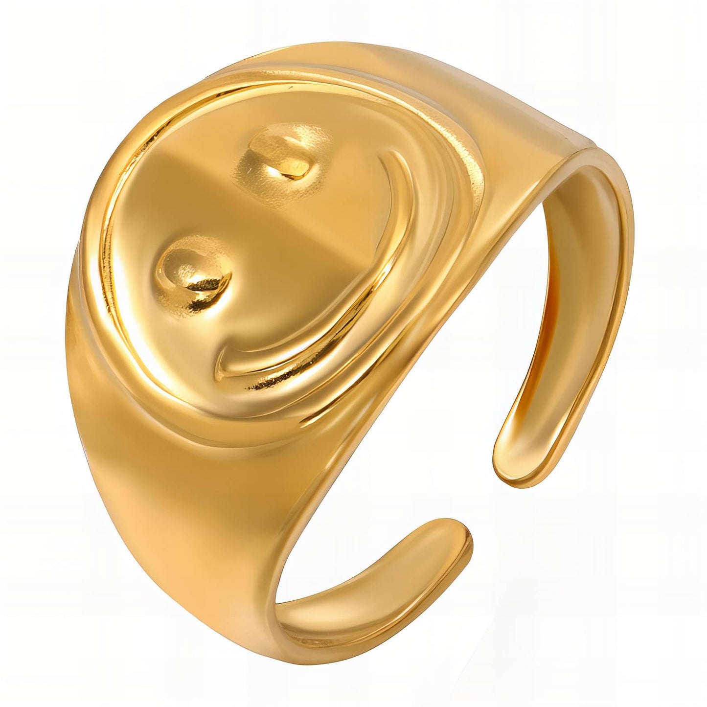 18K gold plated Stainless steel finger ring, Intensity - The Best Accessory
