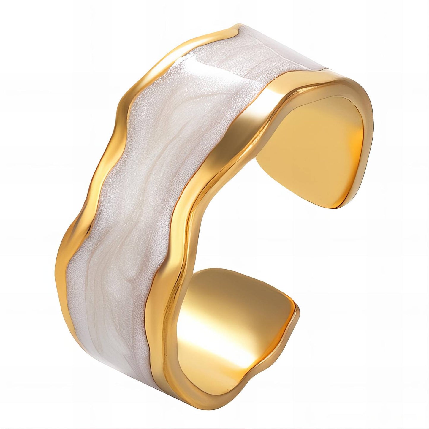 18K gold plated Stainless steel finger ring, Intensity - The Best Accessory