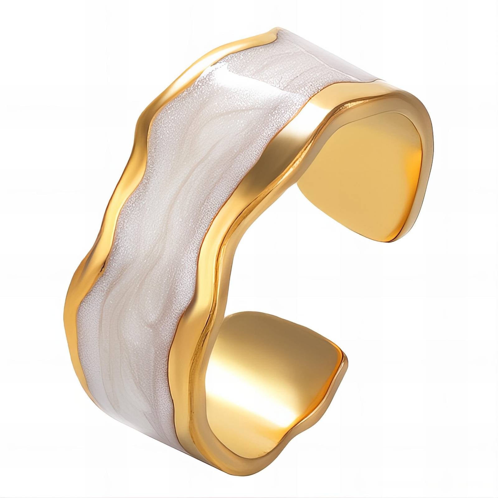18K gold plated Stainless steel finger ring, Intensity - The Best Accessory