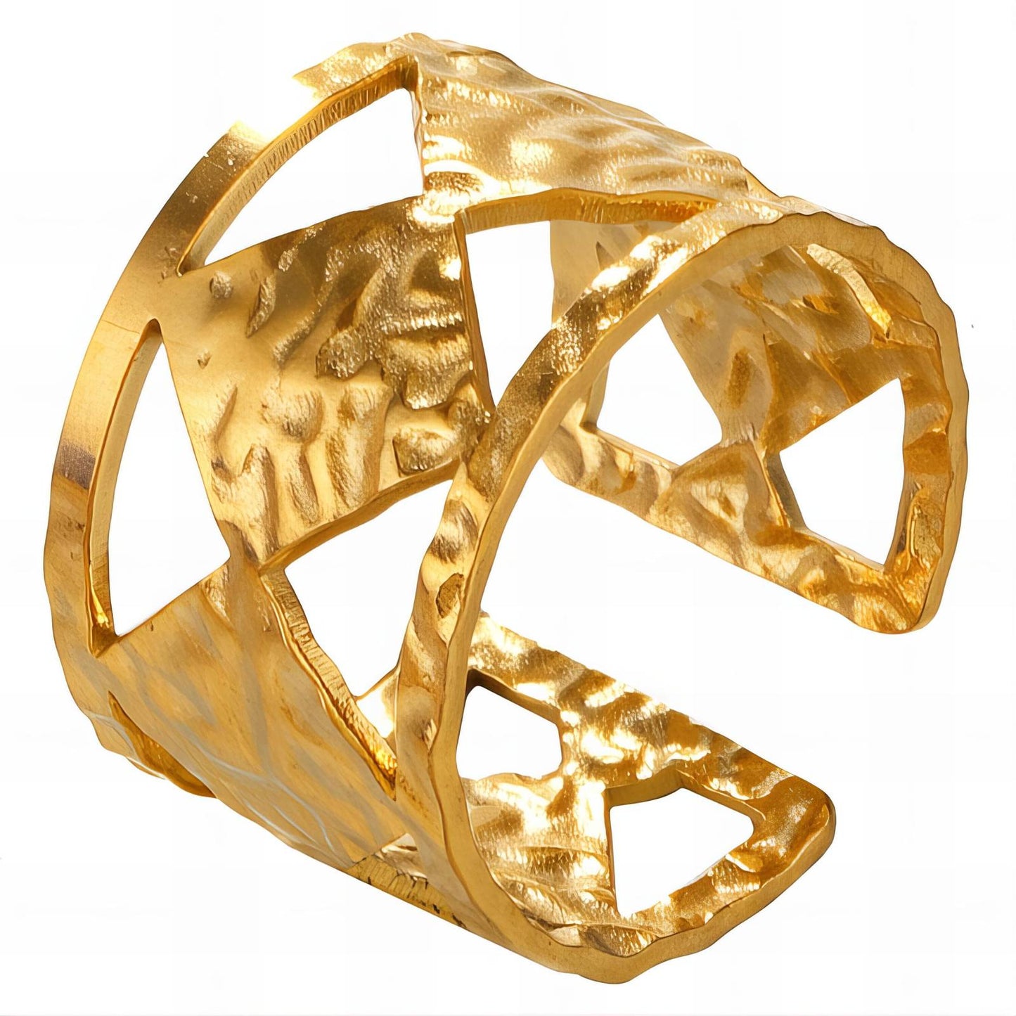 18K gold plated Stainless steel finger ring, Intensity - The Best Accessory