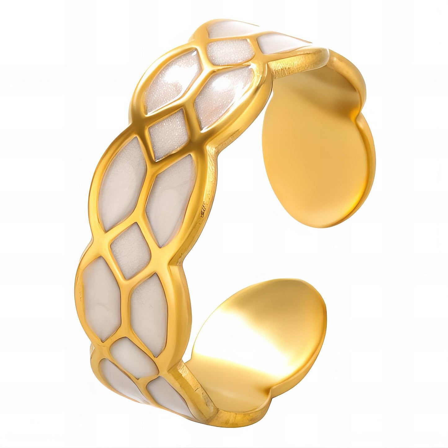 18K gold plated Stainless steel finger ring, Intensity - The Best Accessory
