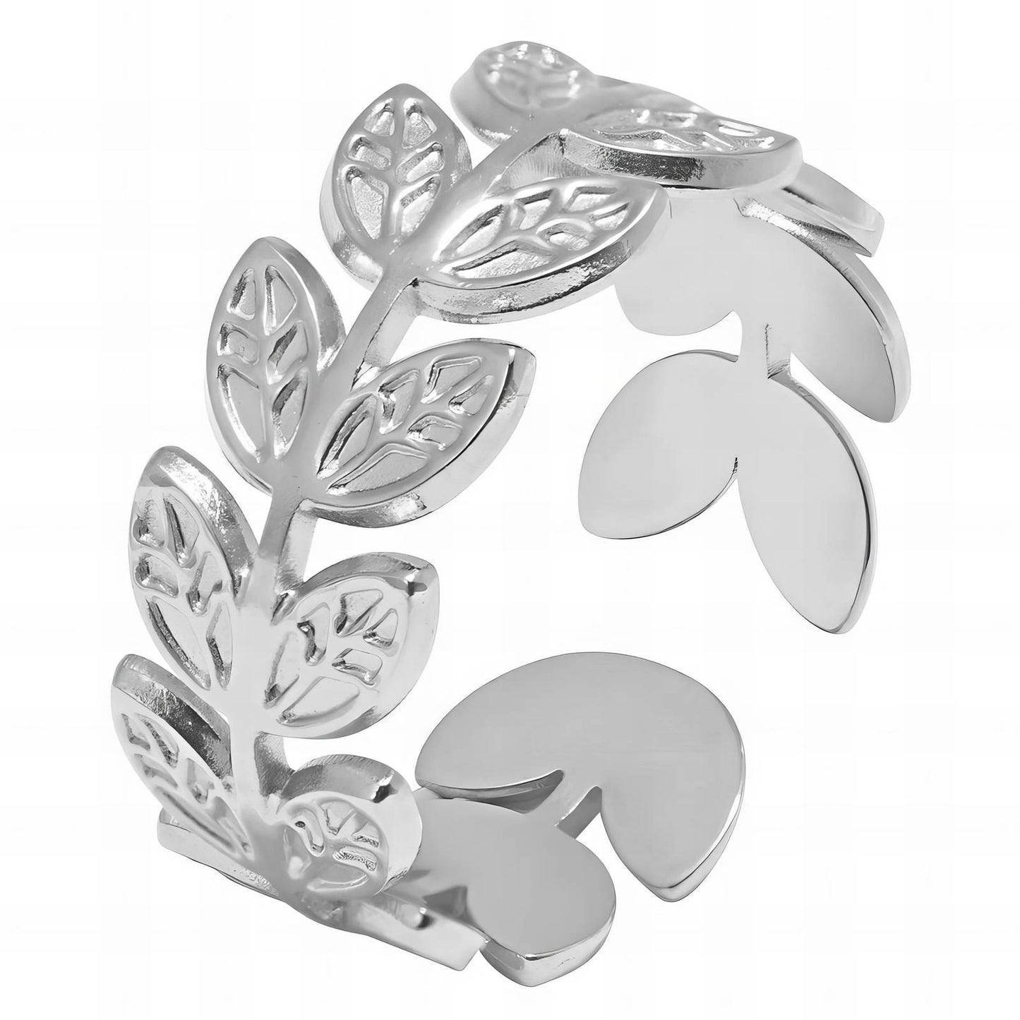 Stainless steel Leafs finger ring, Intensity - The Best Accessory