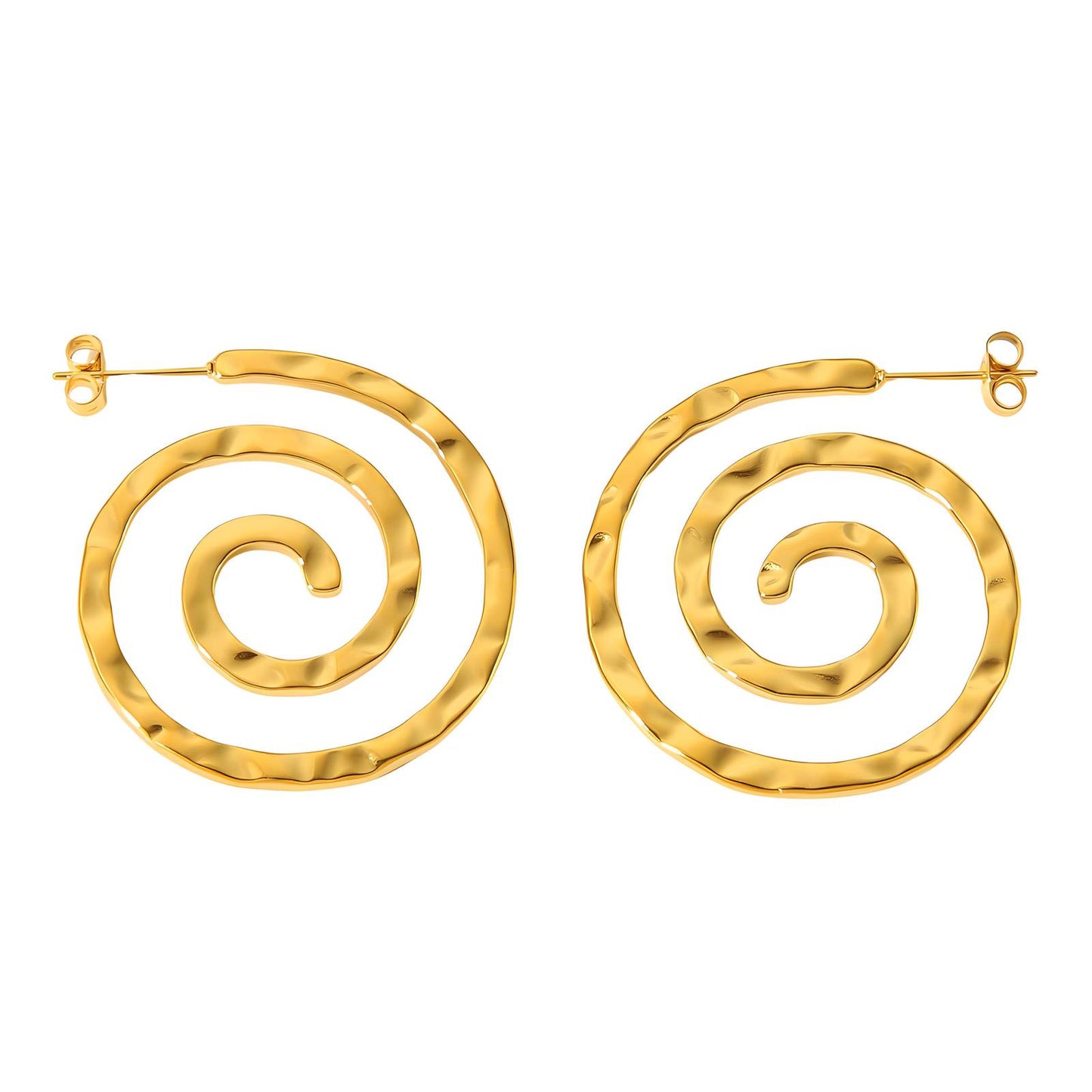 18K Gold Plated Stainless Steel Hoop Earrings, Intensity - The Best Accessory