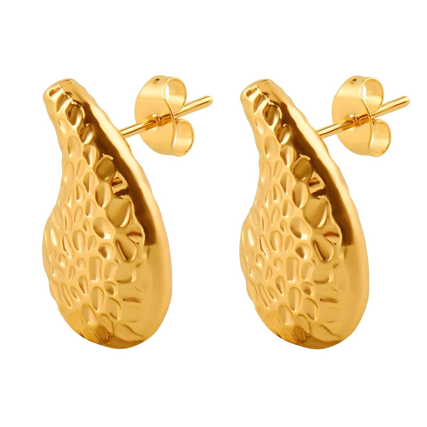 18K Gold Plated Stainless Steel Tear Drop Earrings, Intensity - The Best Accessory