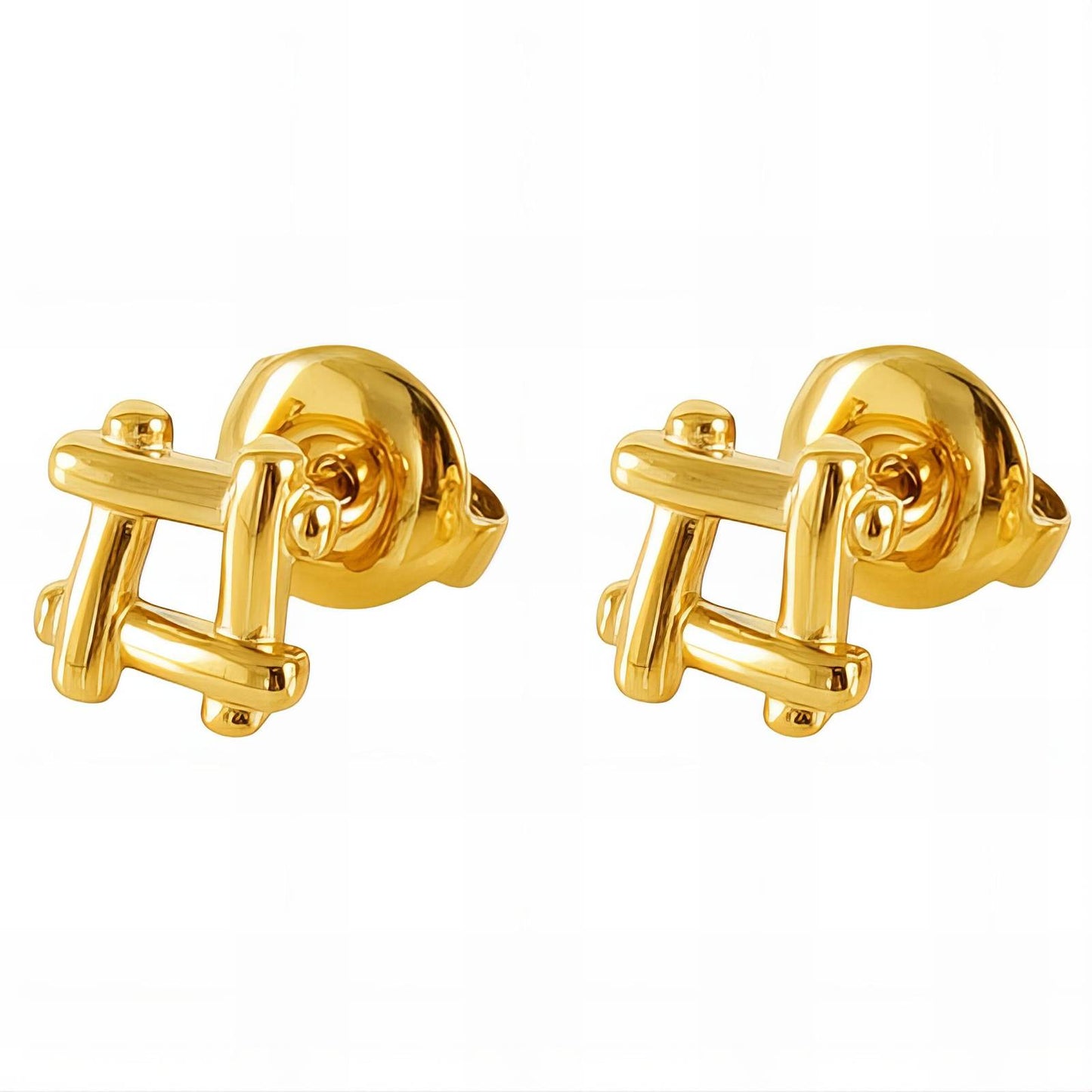 18K Gold Plated Stainless Steel Stud Earrings, Intensity - The Best Accessory