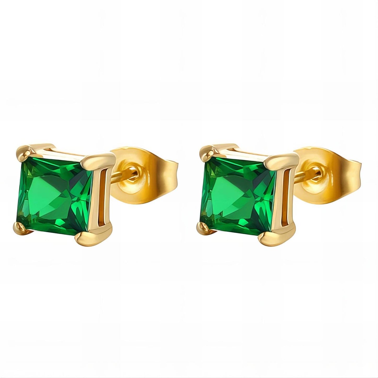 18K Gold Plated Stainless Steel Stud Earrings, Intensity - The Best Accessory