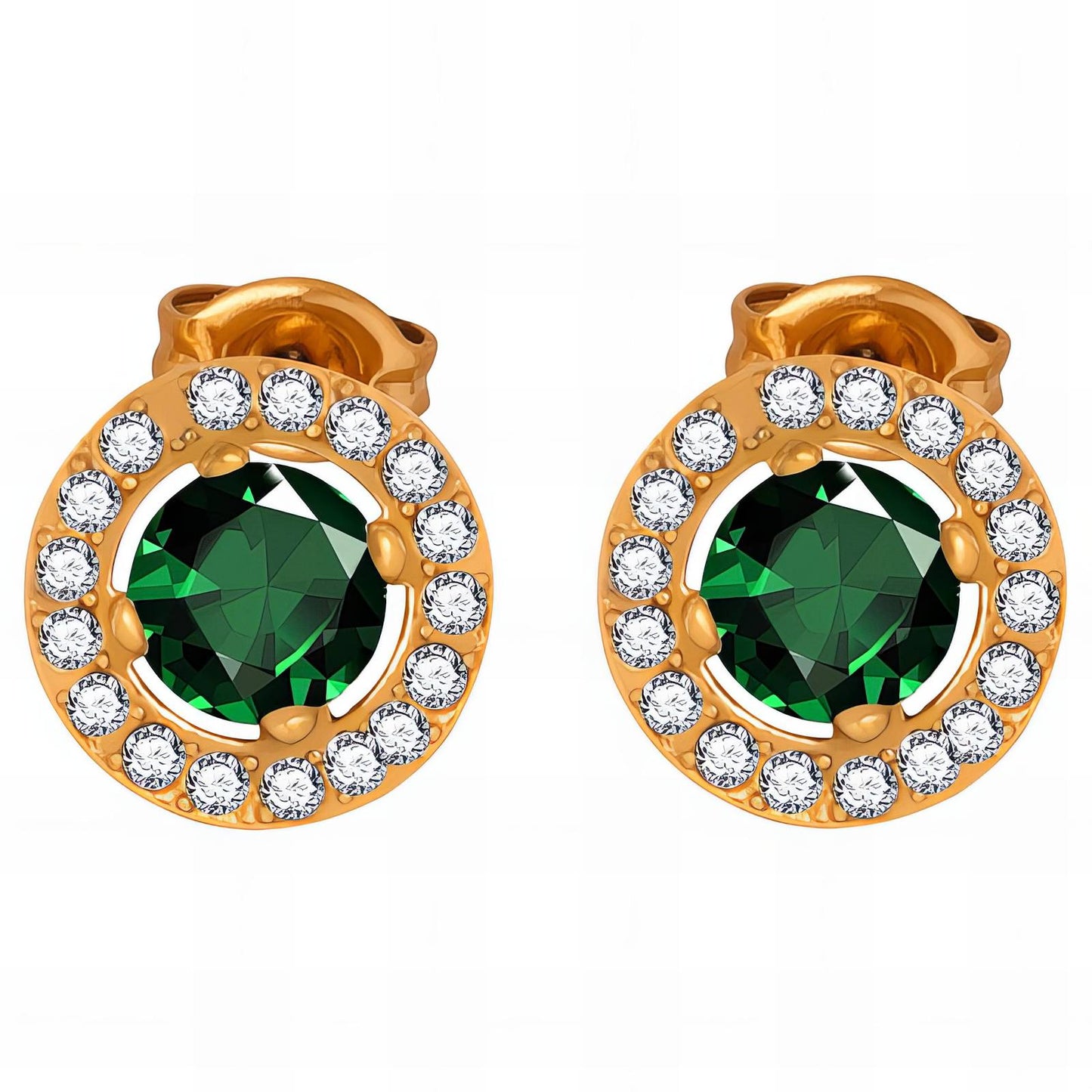 18K Gold Plated Stainless Steel Stud Earrings, Intensity - The Best Accessory