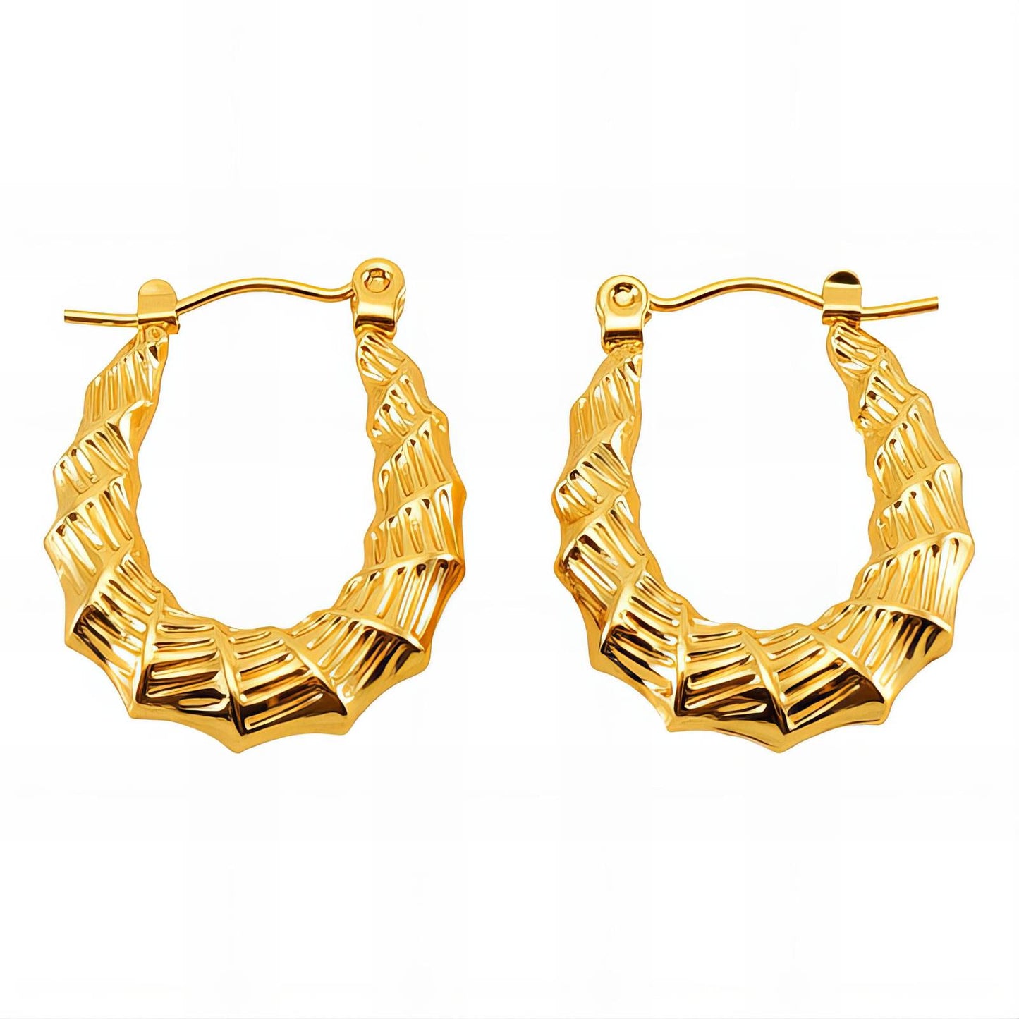 18K Gold Plated Stainless Steel Hoop Earrings, Intensity - The Best Accessory