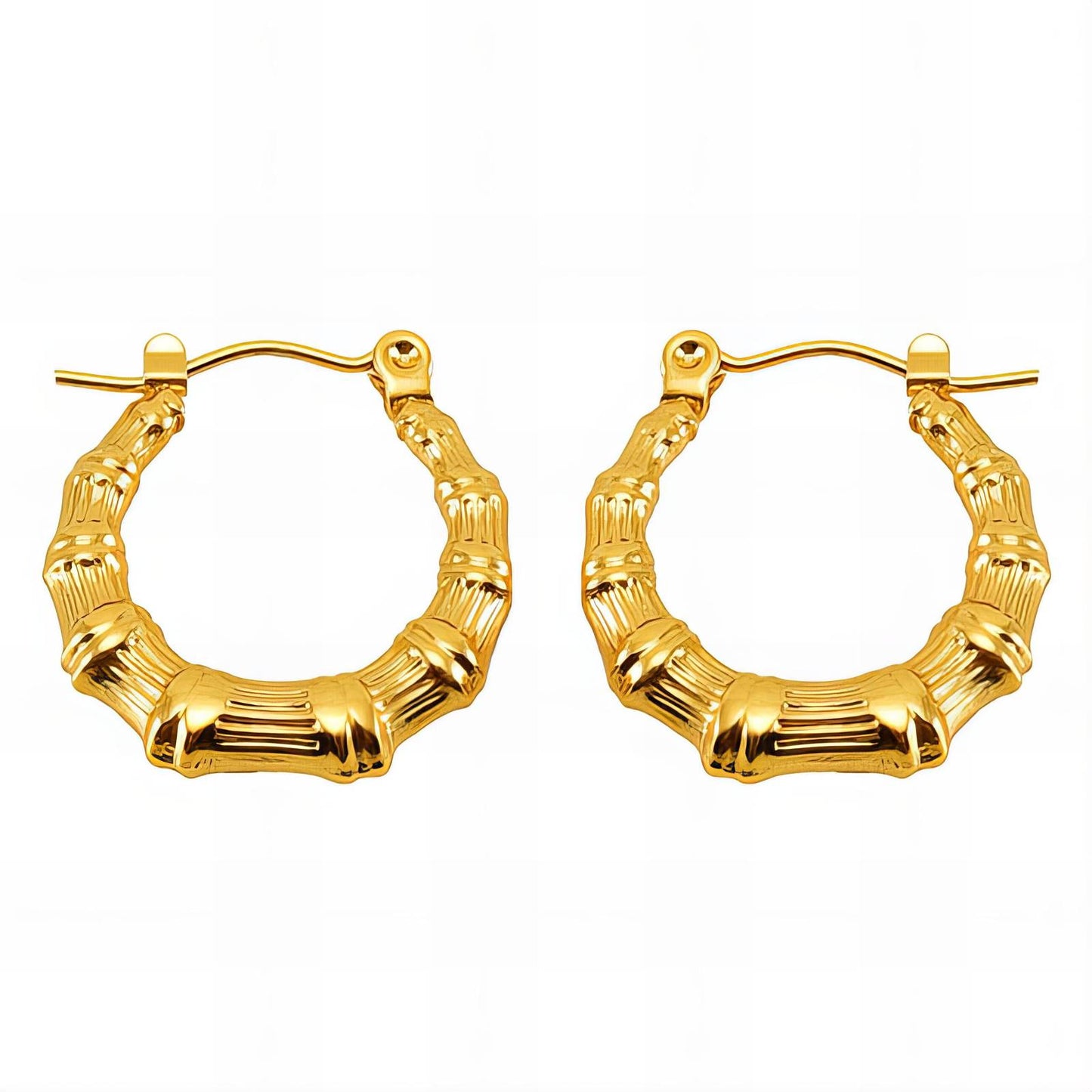 18K Gold Plated Stainless Steel Hoop Earrings, Intensity - The Best Accessory