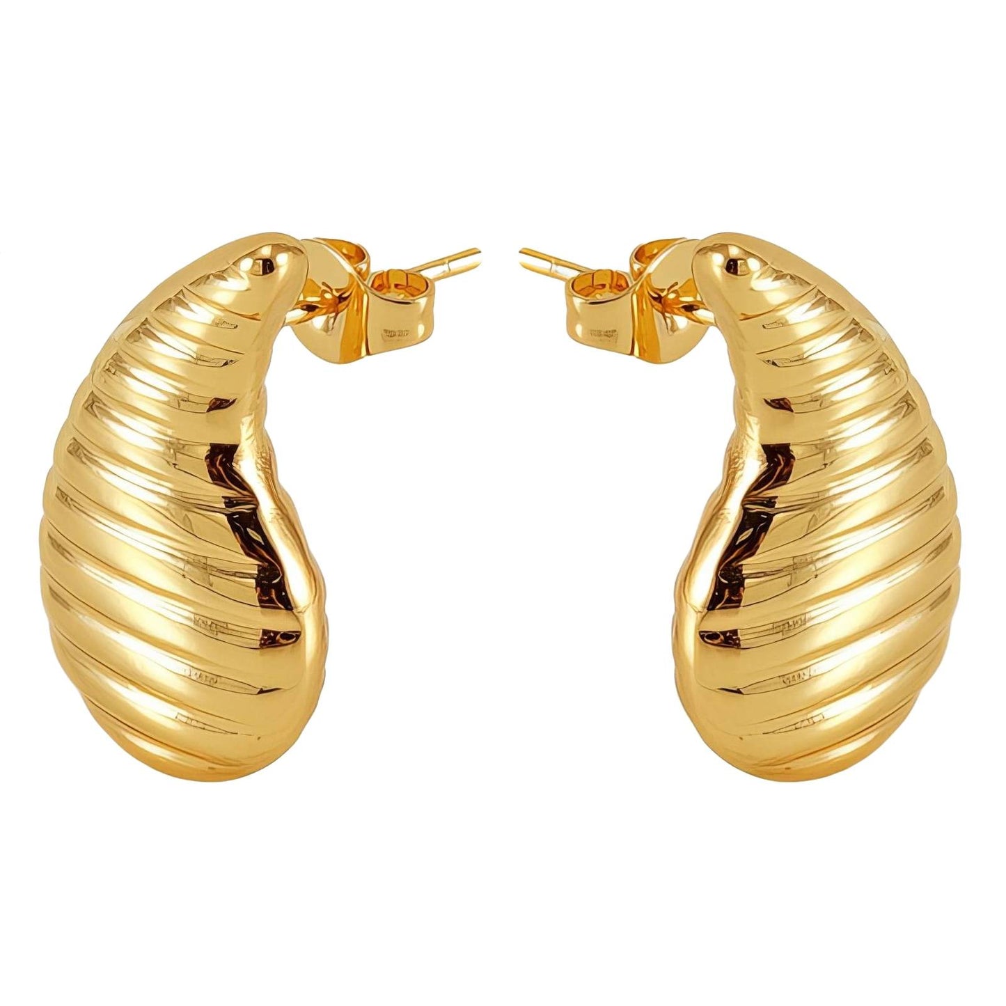18K Gold Plated Stainless Steel Teardrop Earrings, Intensity - The Best Accessory