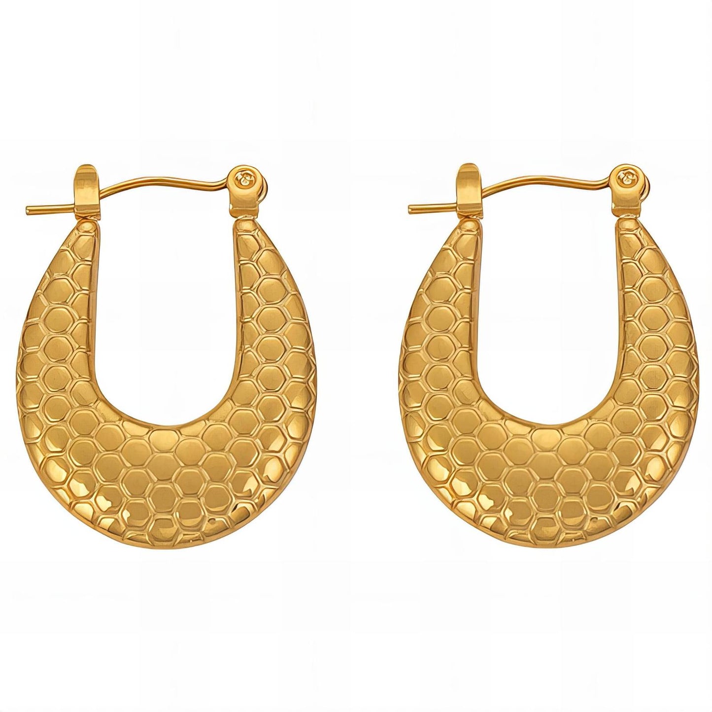 18K Gold Plated Stainless Steel Hoop Earrings, Intensity - The Best Accessory