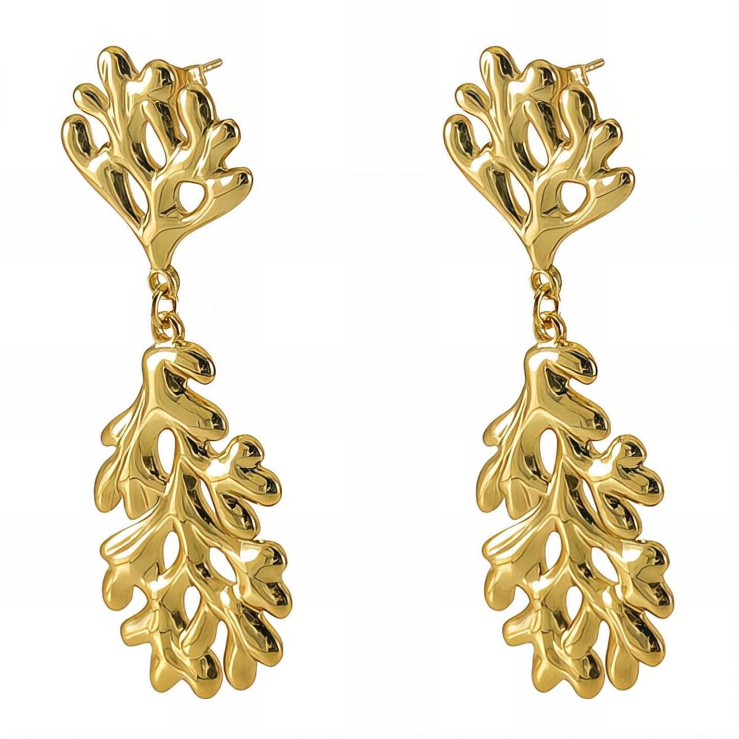 18K Gold Plated Stainless Steel Drop Earrings, Intensity - The Best Accessory