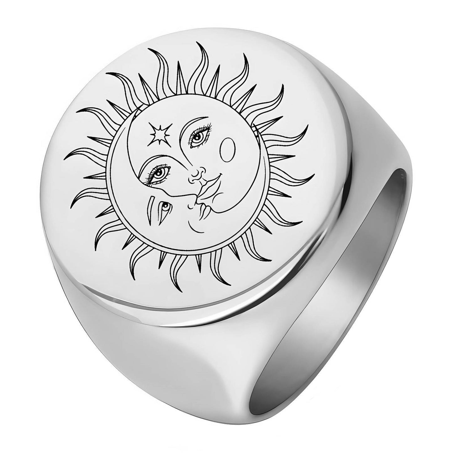 Stainless steel The Sun finger ring, Intensity - The Best Accessory