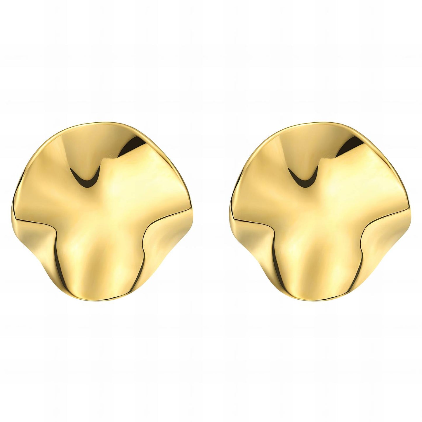 18K Gold Plated Stainless Steel Hoop Earrings, Intensity - The Best Accessory