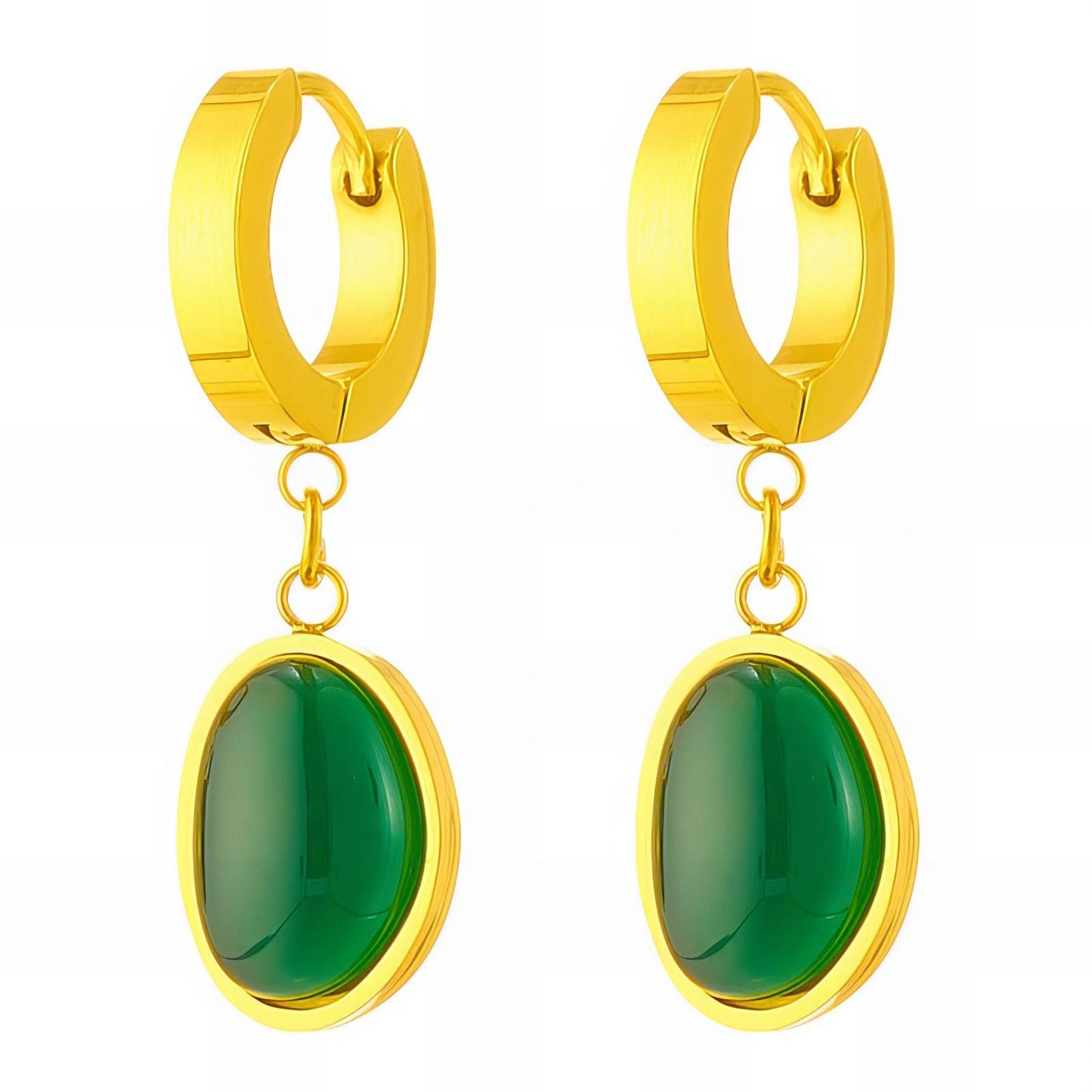 18K Gold Plated Stainless Steel Drop Earrings, Intensity - The Best Accessory