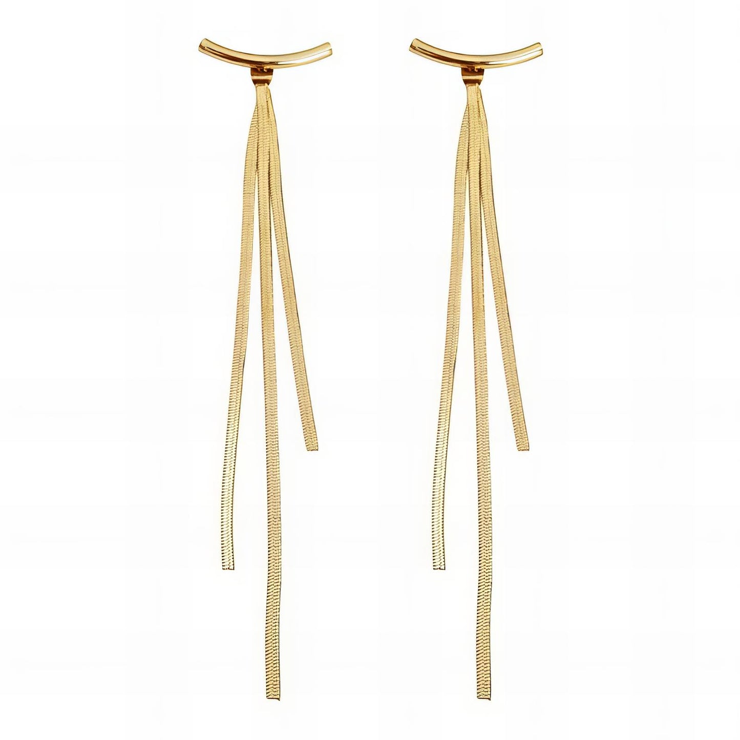 18K Gold Plated Stainless Steel Drop Earrings, Intensity - The Best Accessory